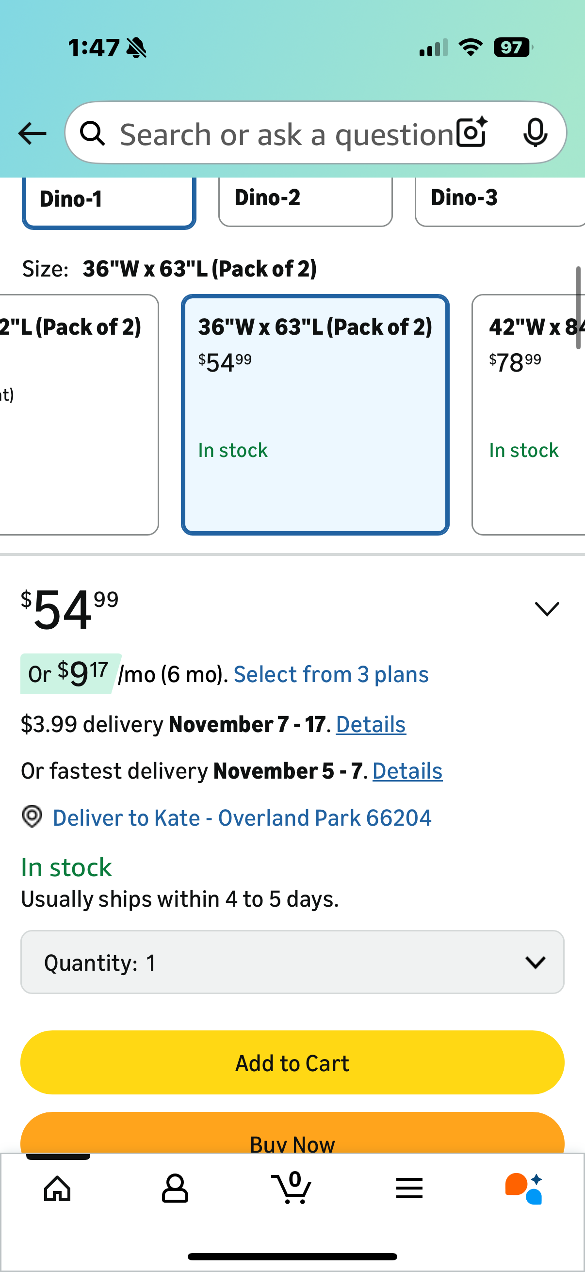 Boys Dinosaur Curtains, Cartoon Dino Blackout Kids Window Treatments for Boys Girls Children Nursery Living Room Bedroom, Colorful Safari Animal Navy Blue Drapes 2 Panel Sets,63x72 Inch