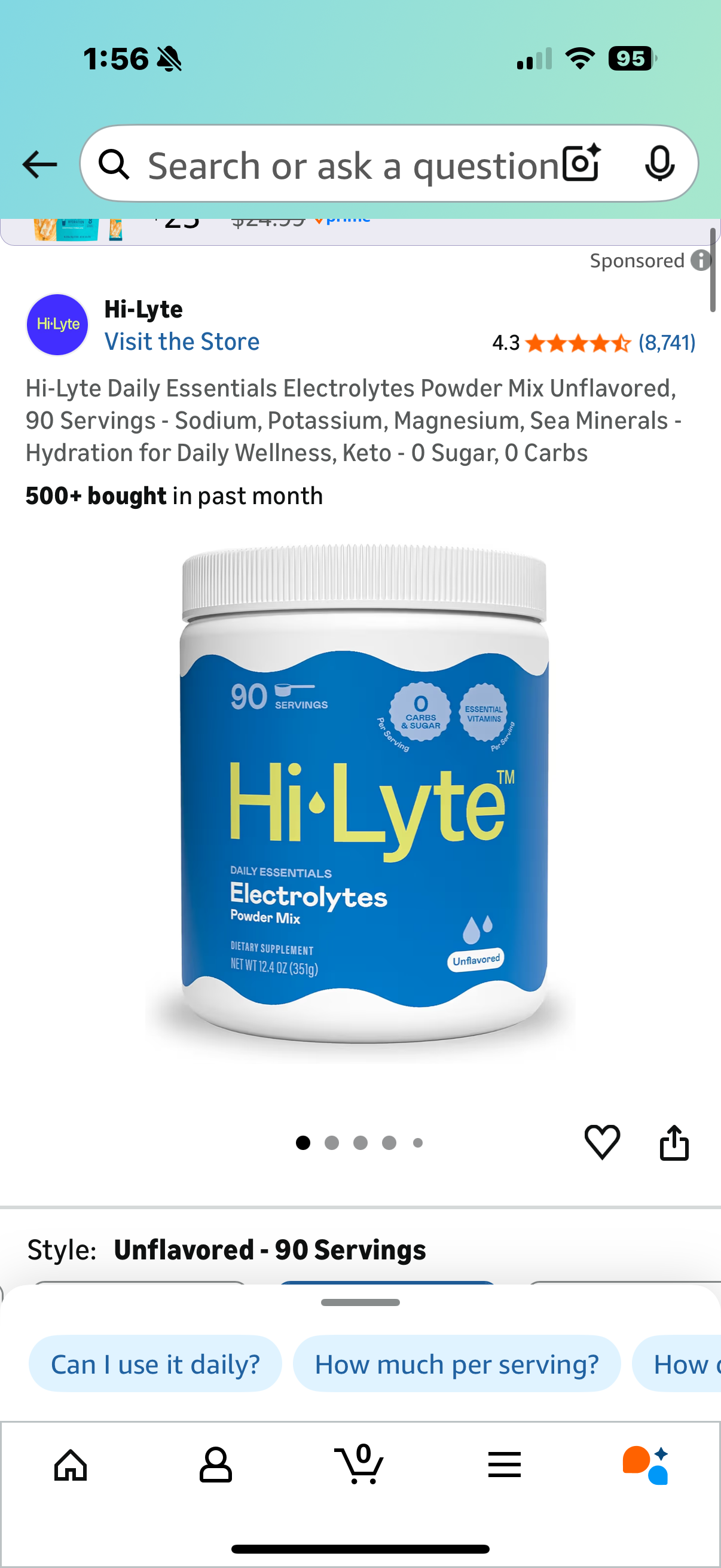 Hi-Lyte Daily Essentials Electrolytes Powder Mix Unflavored, 90 Servings - Sodium, Potassium, Magnesium, Sea Minerals - Hydration for Daily Wellness, Keto - 0 Sugar, 0 Carbs
