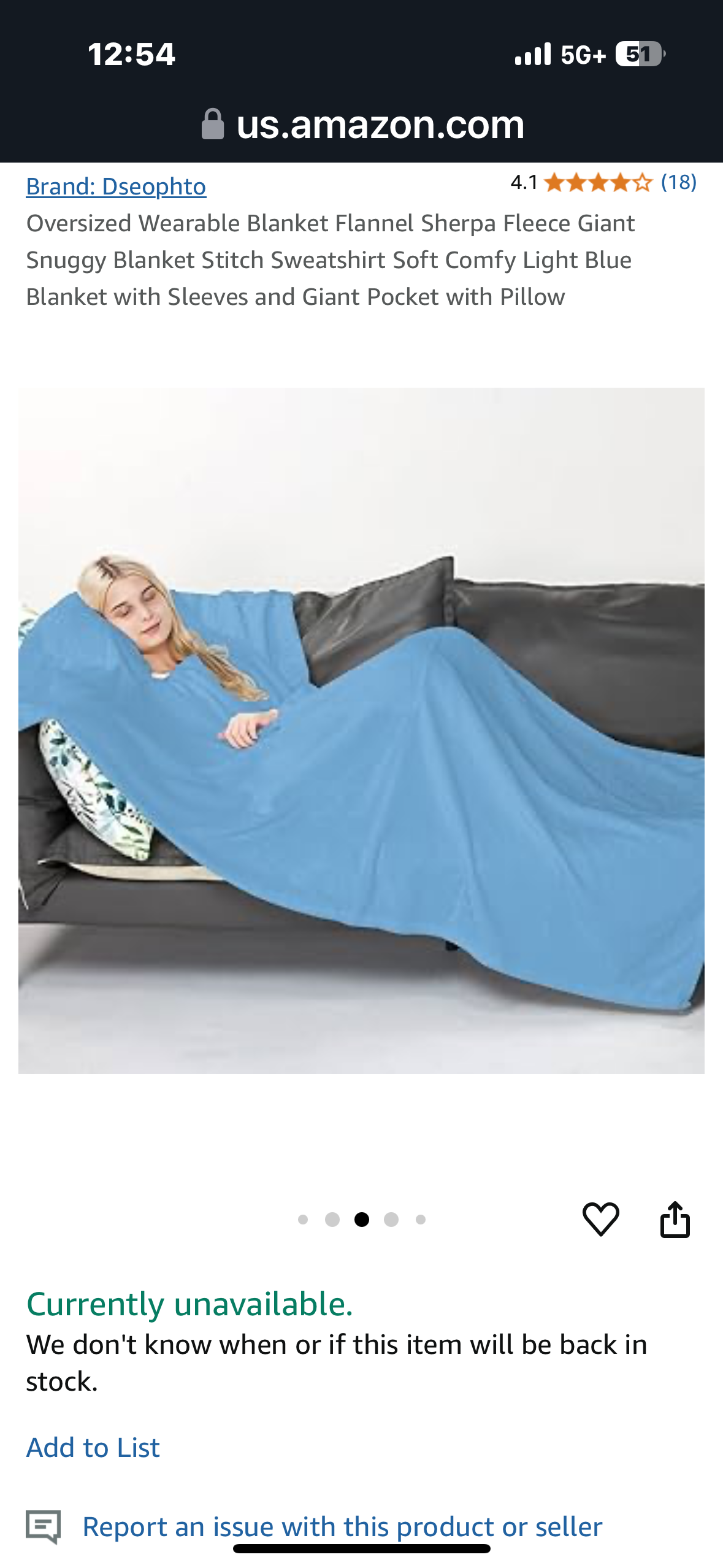 Dseophto Oversized Wearable Blanket Flannel Sherpa Fleece Giant Snuggy Blanket with Sleeves and Giant Pocket with pillow