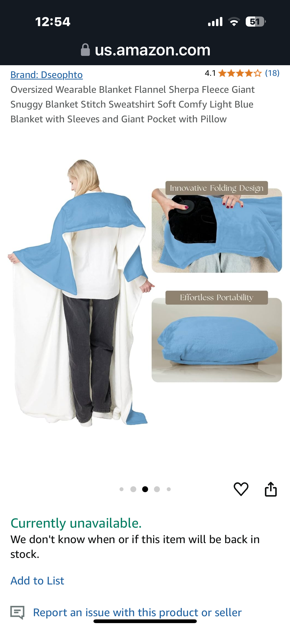 Dseophto Oversized Wearable Blanket Flannel Sherpa Fleece Giant Snuggy Blanket with Sleeves and Giant Pocket with pillow