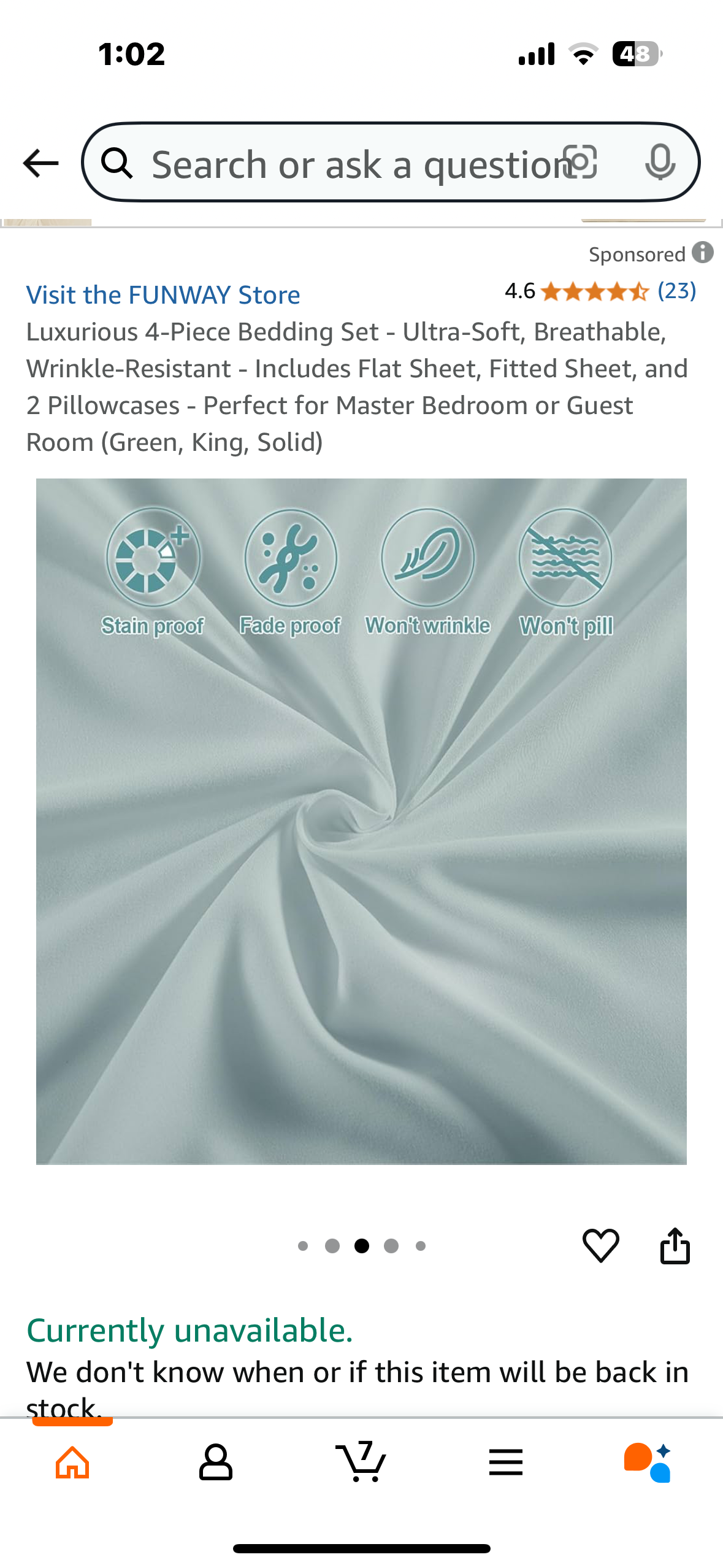 Luxurious 4-Piece Bedding Set - Ultra-Soft, Breathable, Wrinkle-Resistant - Includes Flat Sheet, Fitted Sheet, and 2 Pillowcases - Perfect for Master Bedroom or Guest Room (Green, King, Solid