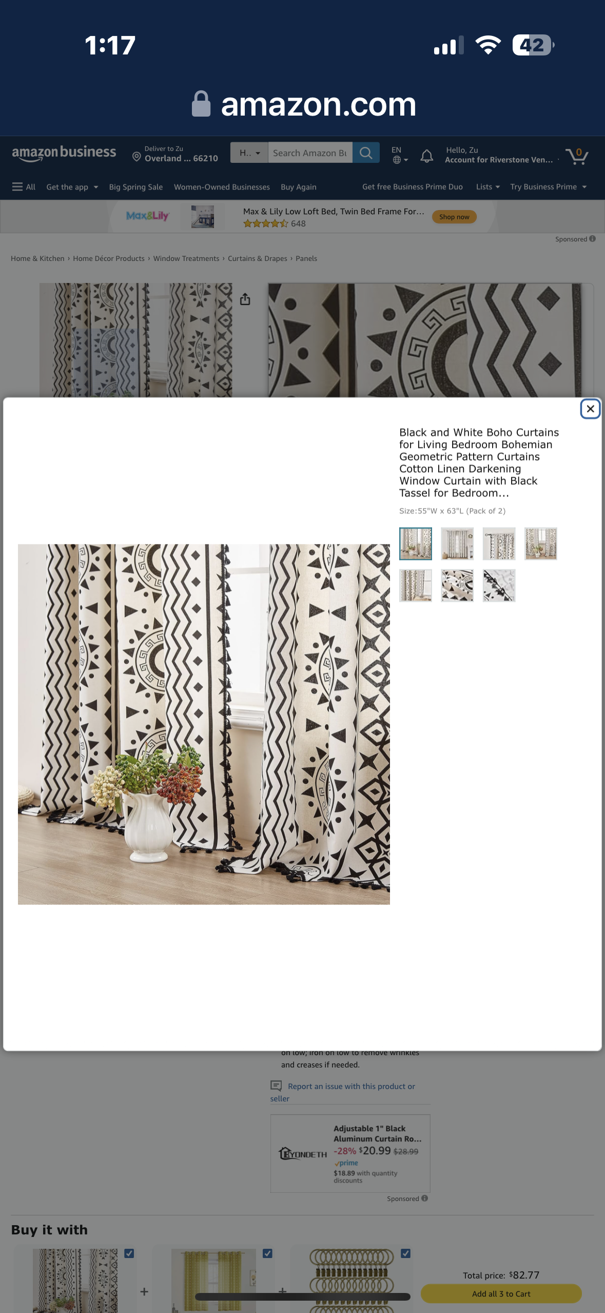 Black and White Boho Pattern Curtains 2 Panels for Living Bedroom Bohemian Geometric Cotton Linen Curtains Darkening Window Curtain with Black Tassel for Bedroom Decoration Rod Pocket 55 x 96 Inches