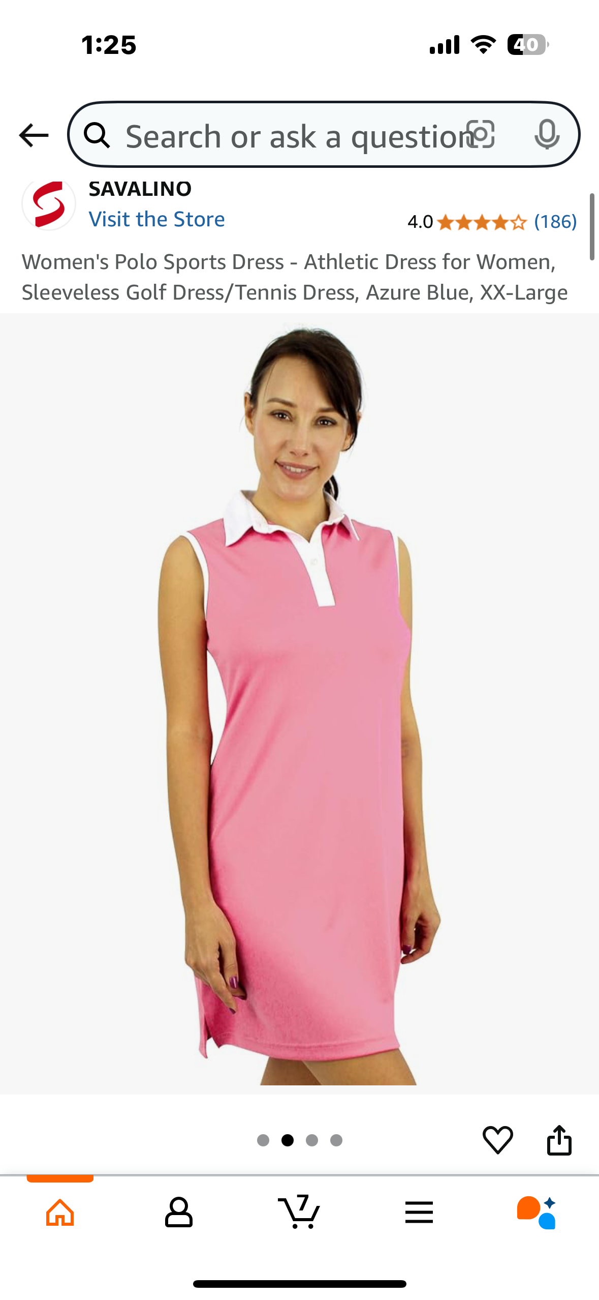 Women's Polo Sports Dress - Athletic Dress for Women, Sleeveless Golf Dress/Tennis Dress