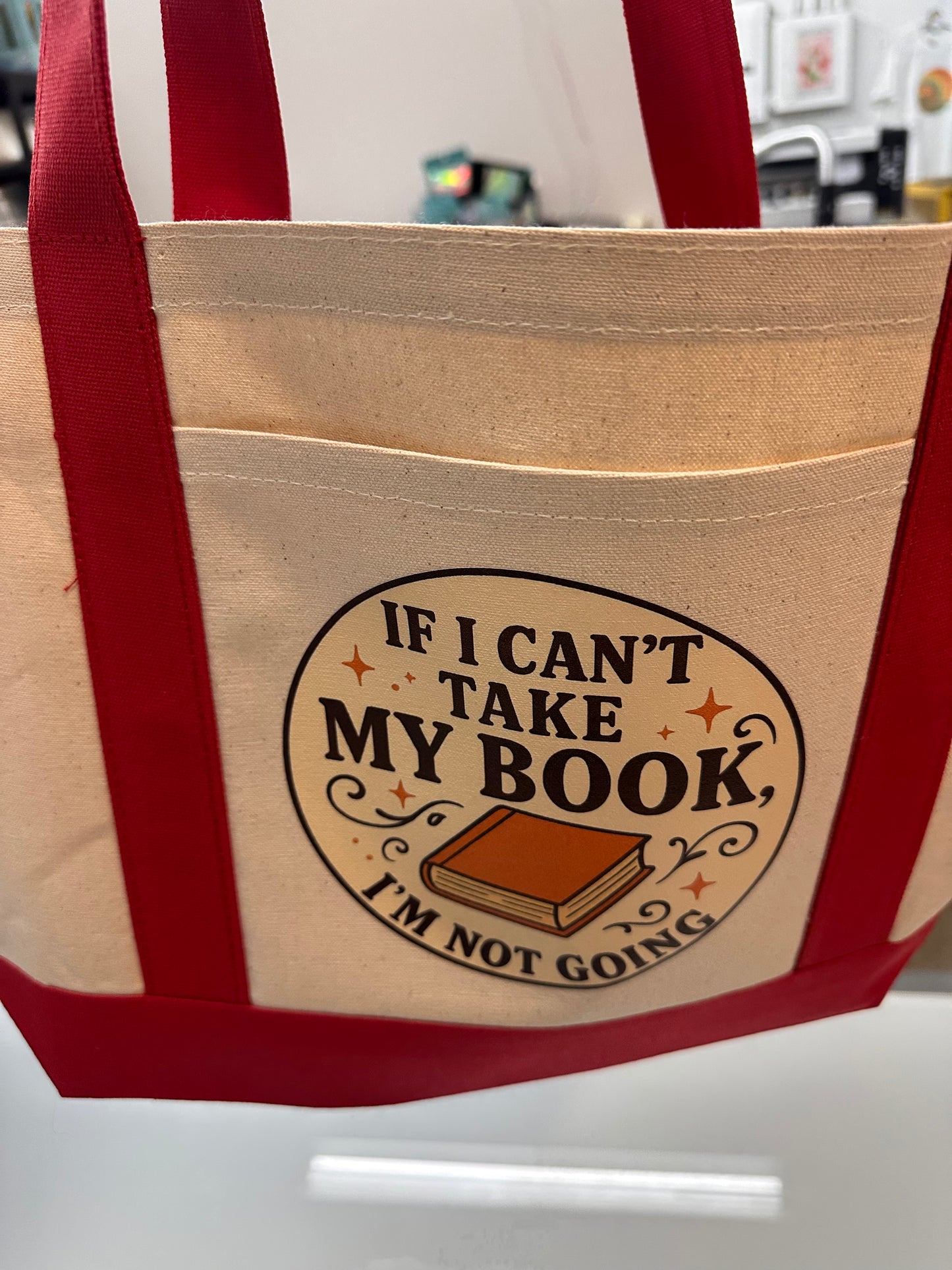 Boater Tote 19x12x4 Canvas Book2 Tote