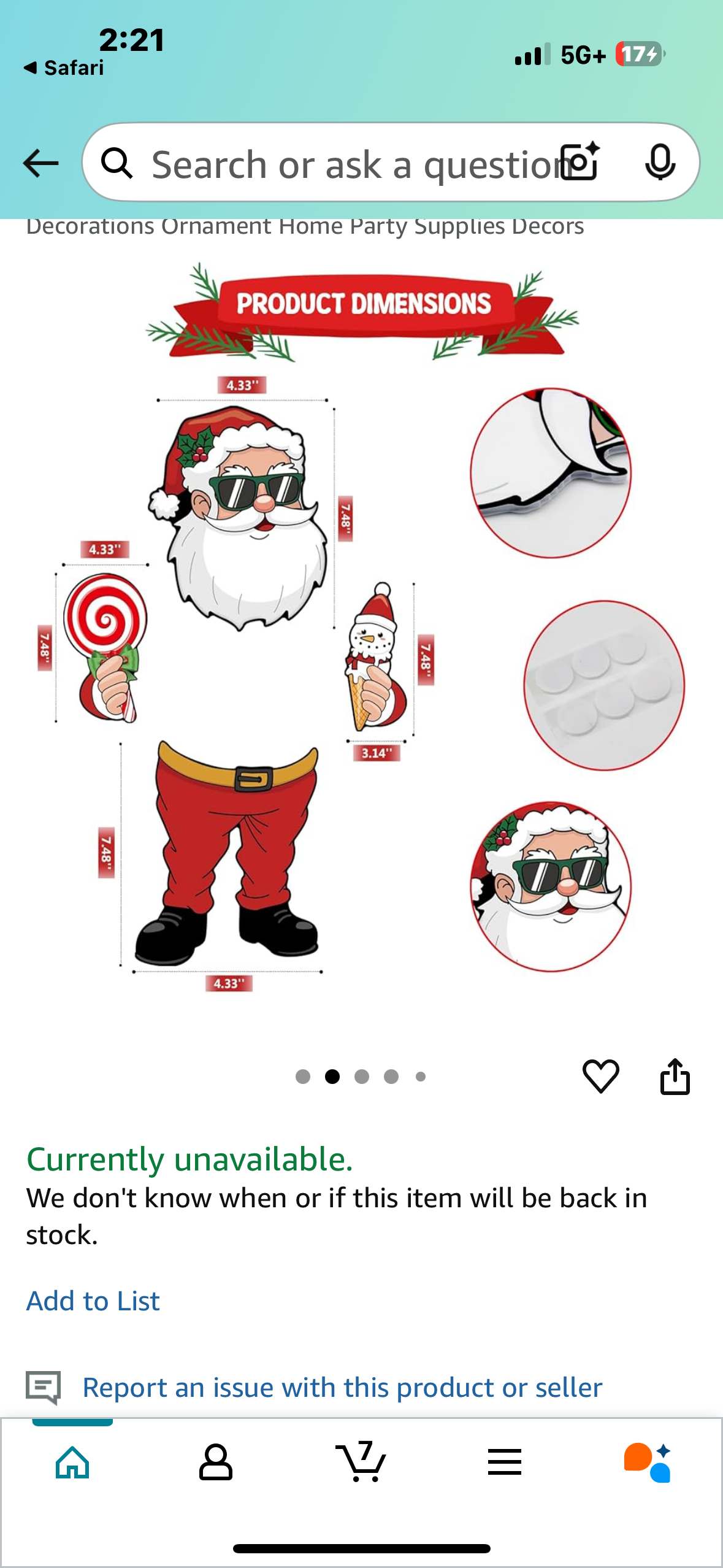 Santa Claus Christmas Tree Topper - Funny Quirky Christmas Decorations Head Arm and Legs - DIY Christmas Tree Decorations Ornament Home Party Supplies Decors