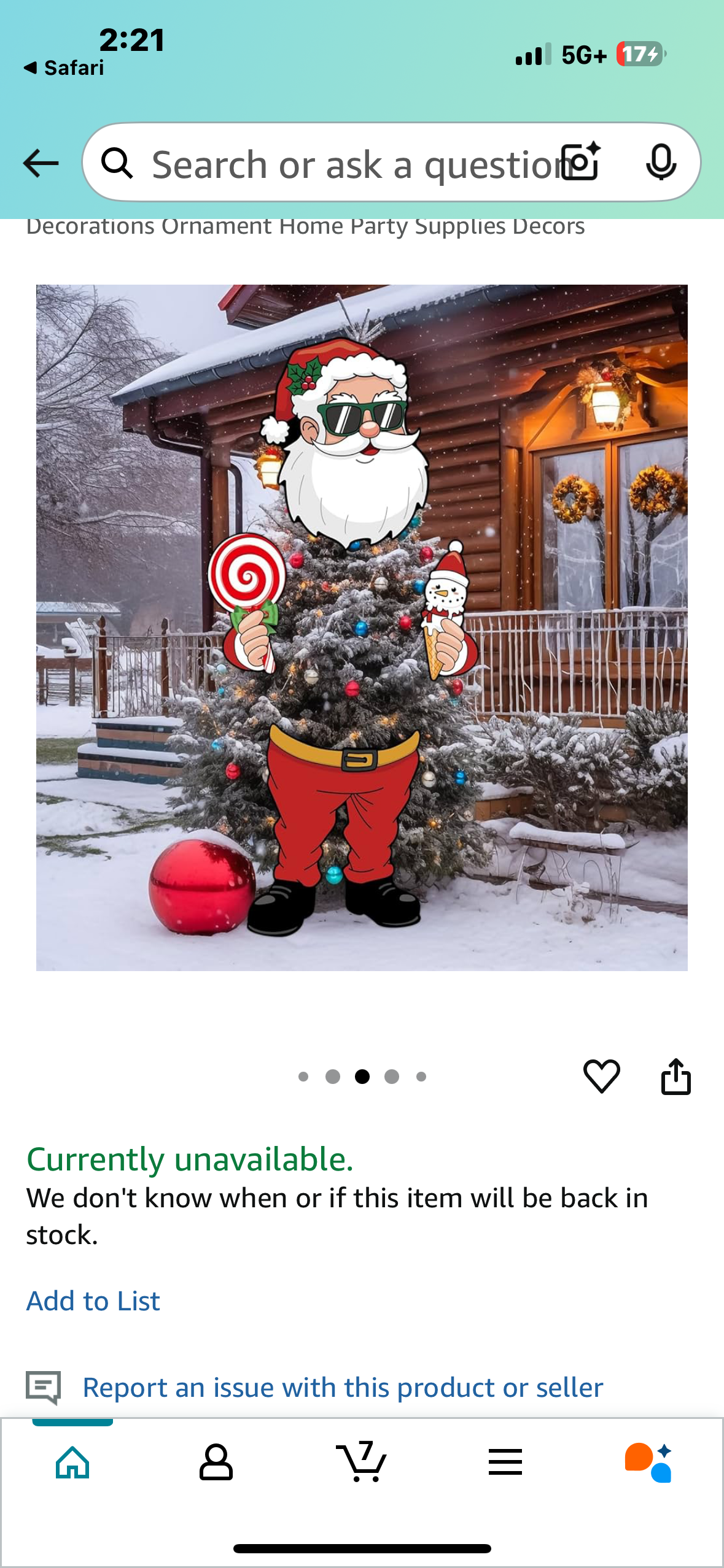 Santa Claus Christmas Tree Topper - Funny Quirky Christmas Decorations Head Arm and Legs - DIY Christmas Tree Decorations Ornament Home Party Supplies Decors