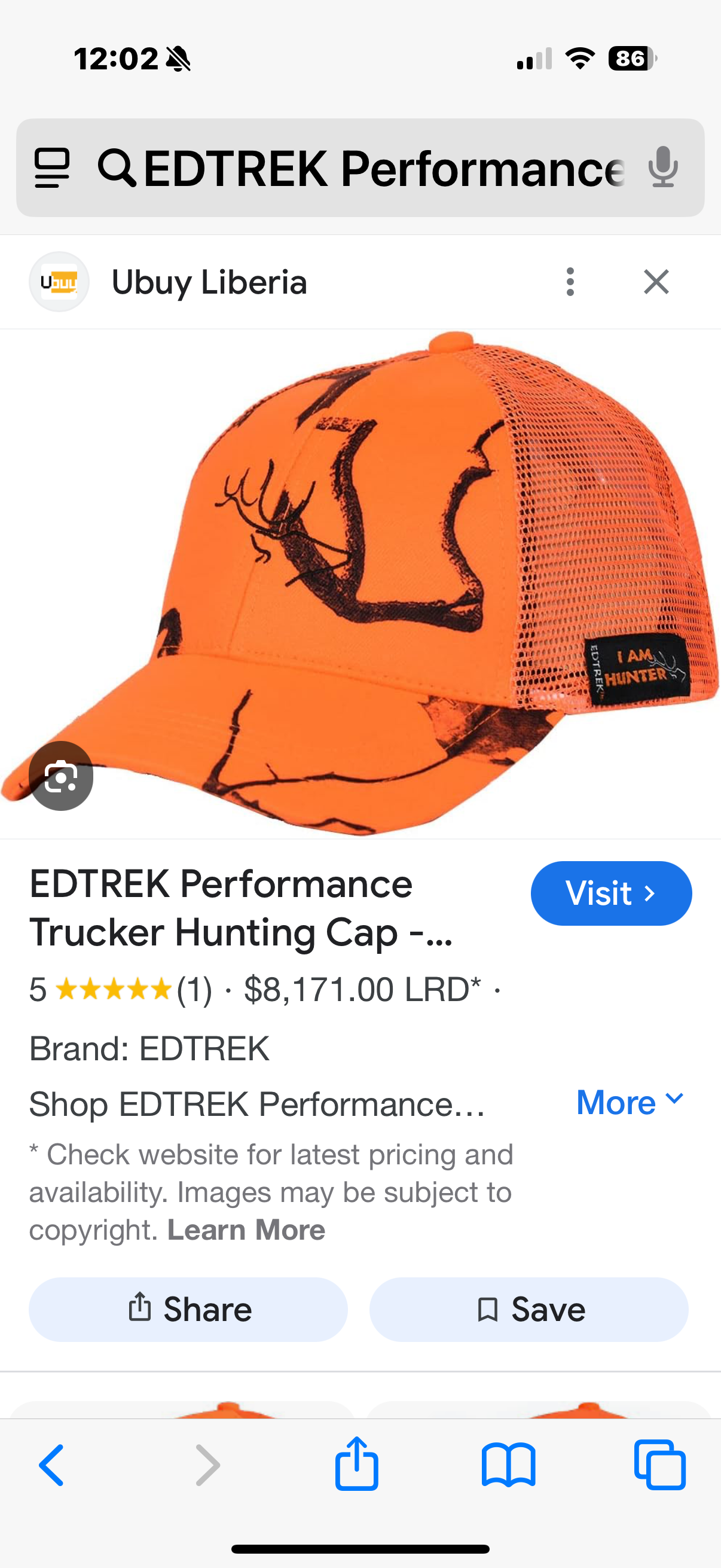 EDTREK Performance Trucker Breathable Mesh Hunting Cap - Timber Camo Hat and Blaze Orange Hunting Hat