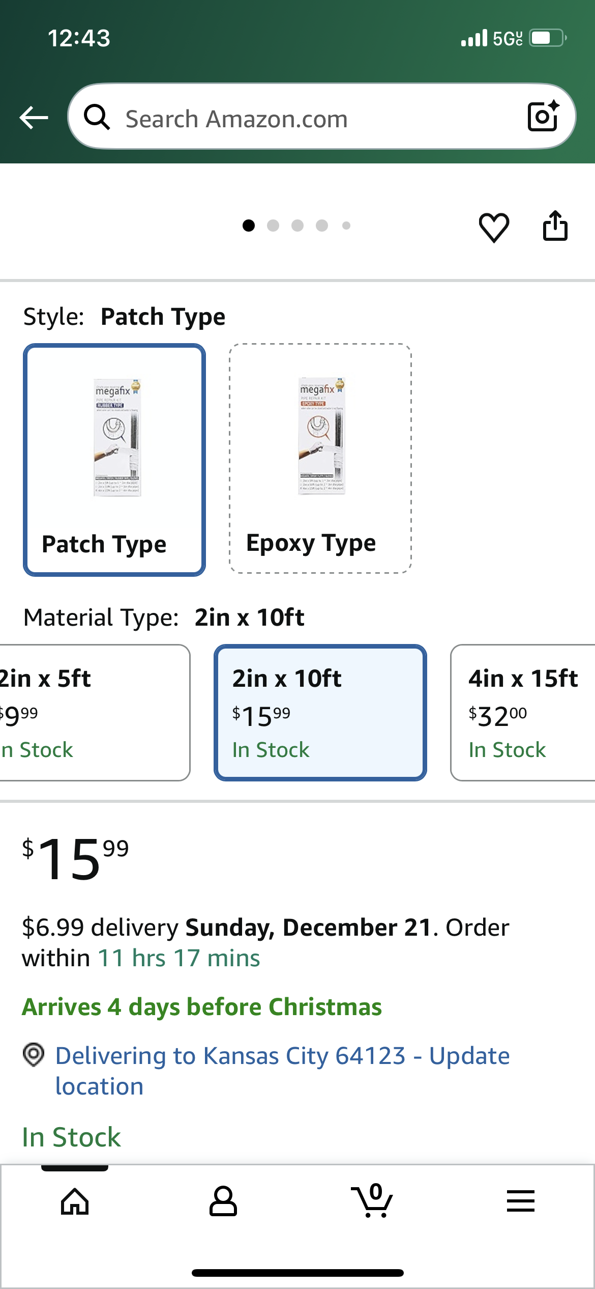 Pipe Repair KIT, Fiberglass Wrap, Water Leak, Plumbing, Underwater OK, Emergency, Self DIY, Permanent (Patch Type, 2in x 10ft)