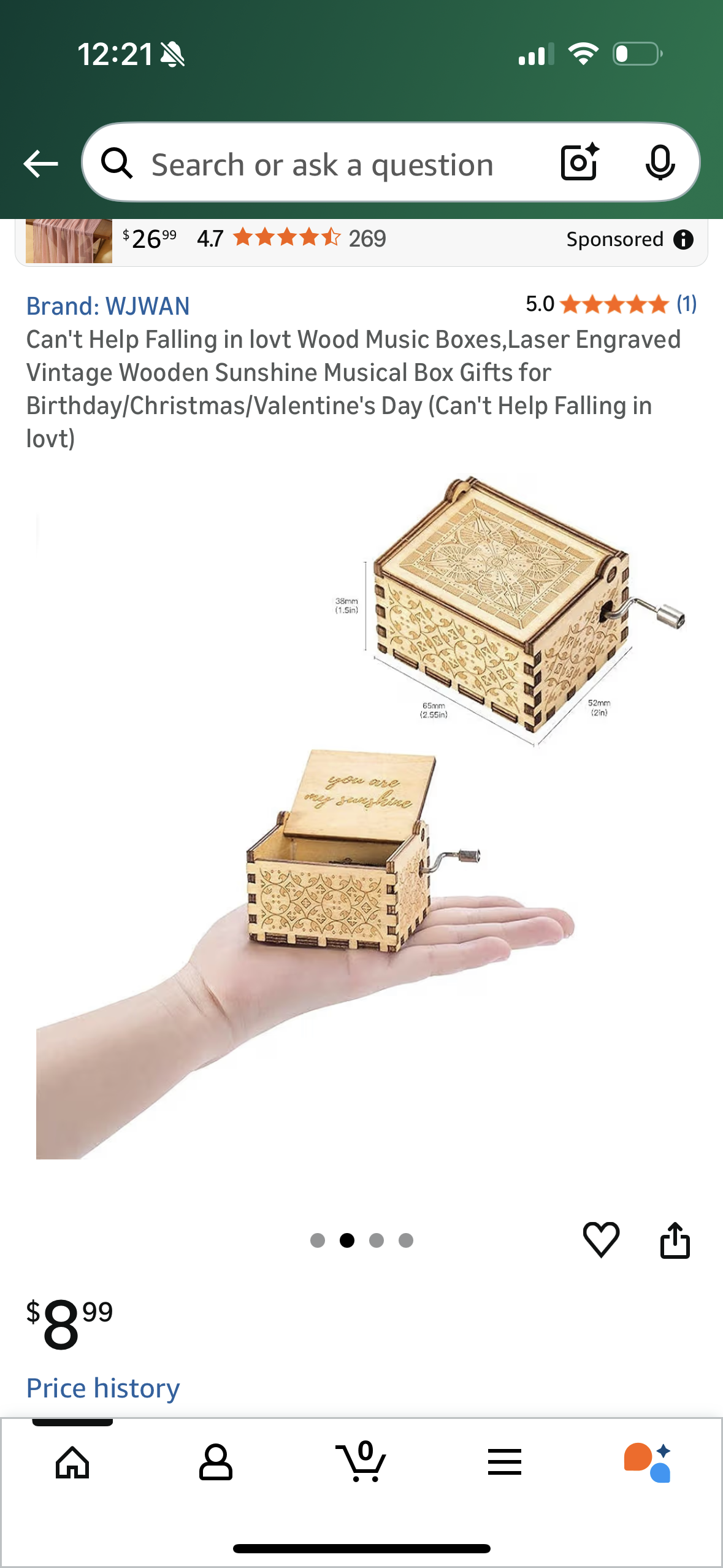 Can't Help Falling in lovt Wood Music Boxes,Laser Engraved Vintage Wooden Sunshine Musical Box Gifts for Birthday/Christmas/Valentine's Day (Can't Help Falling in lovt)