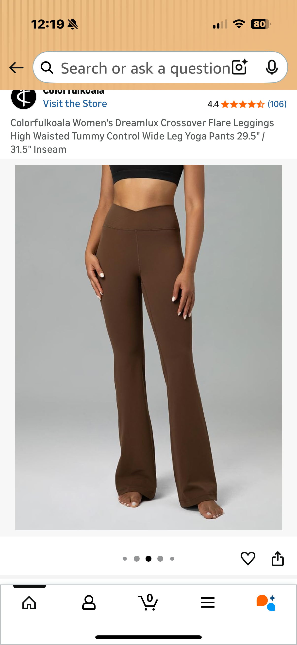 Colorfulkoala Women's Dreamlux Crossover Flare Leggings High Waisted Tummy Control Wide Leg Yoga Pants 29.5" / 31.5" Inseam (size XXL)