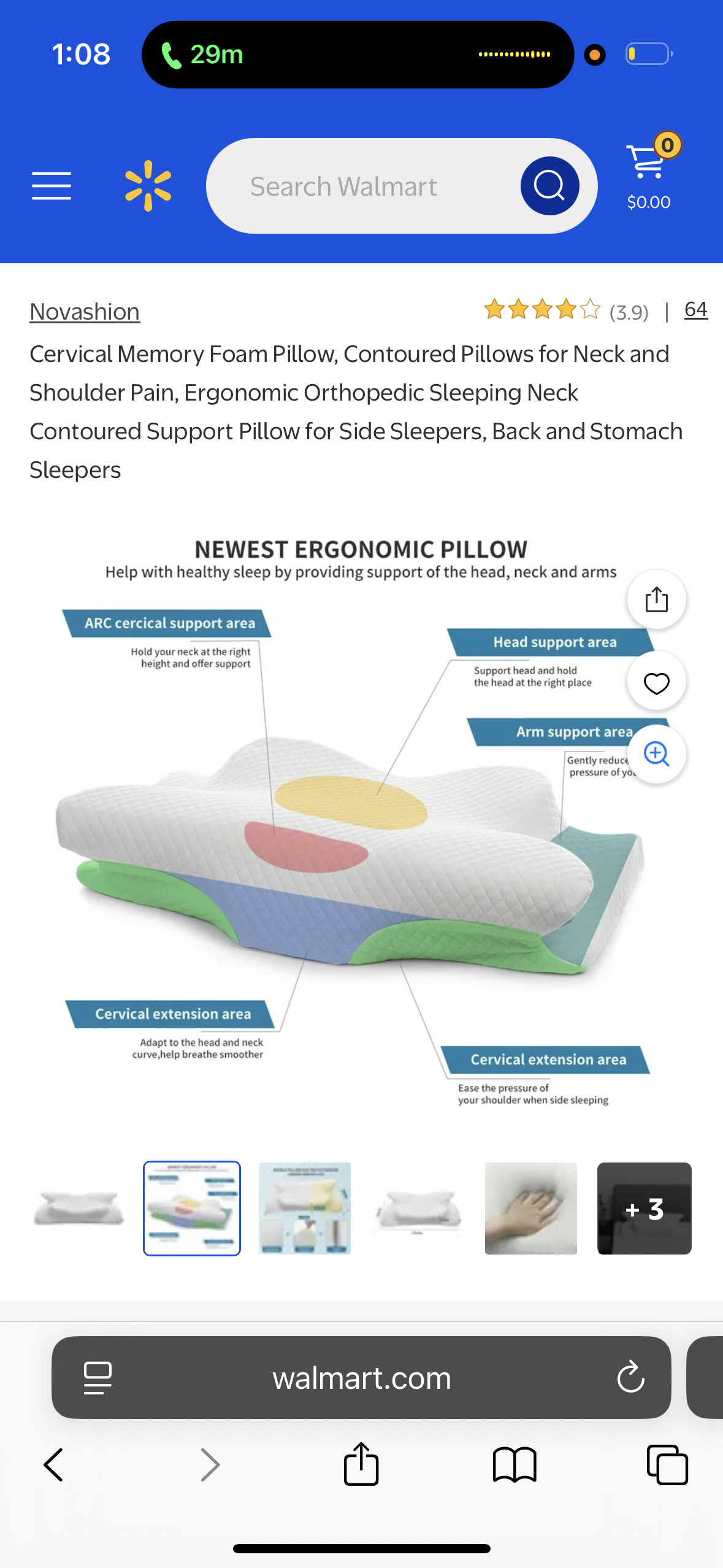 Cervical Memory Foam Pillow, Contoured Pillows for Neck and Shoulder Pain, Ergonomic Orthopedic Sleeping Neck Contoured Support Pillow for Side Sleepers, Back and Stomach Sleepers