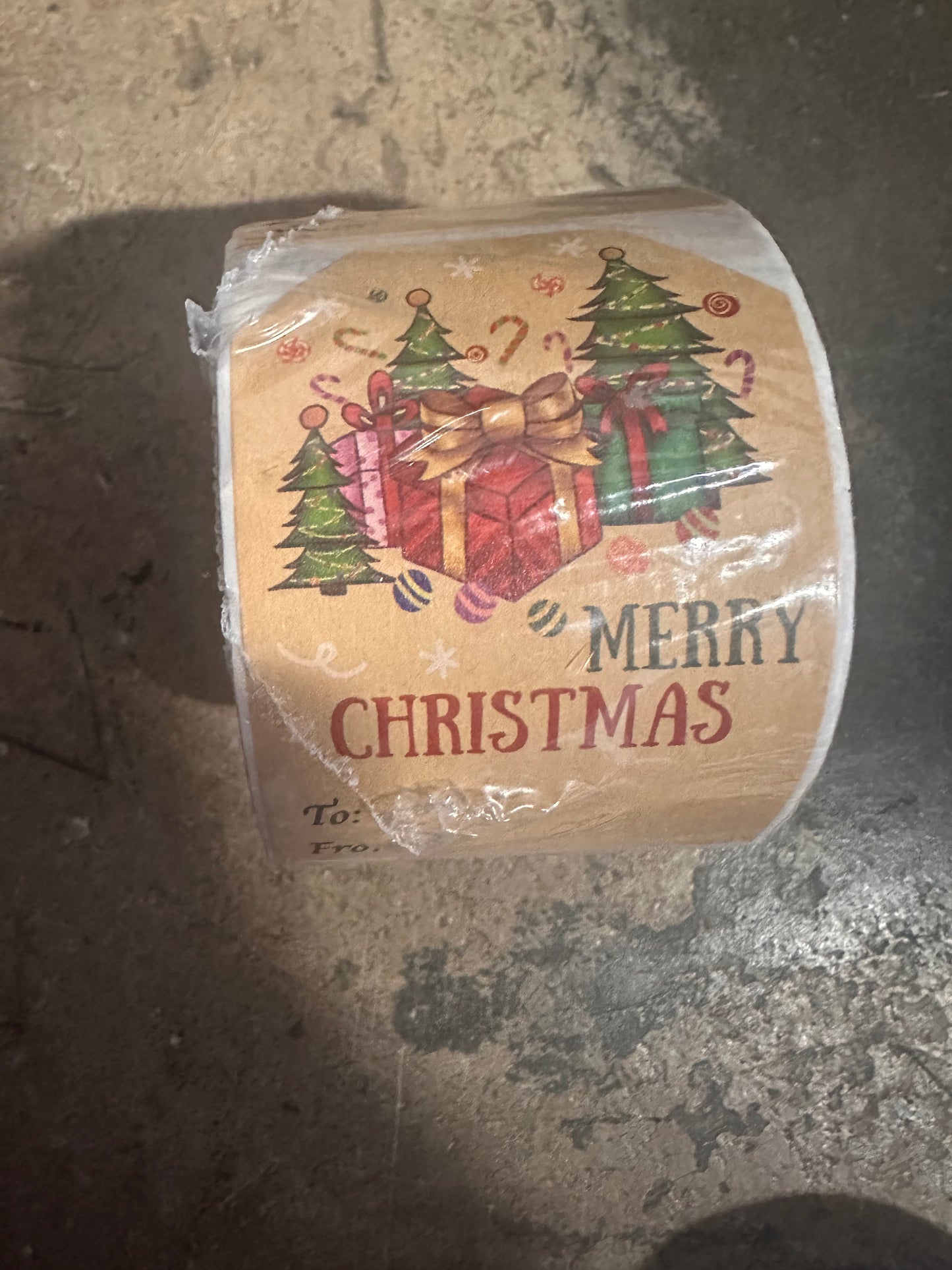 Christmas Gift Tags Label Roll
