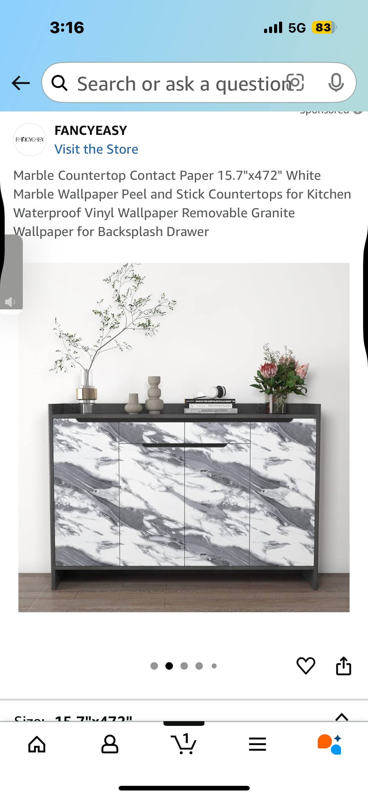Marble Countertop Contact Paper 15.7"x472" White Marble Wallpaper Peel and Stick Countertops for Kitchen Waterproof Vinyl Wallpaper Removable Granite Wallpaper for Backsplash Drawer
