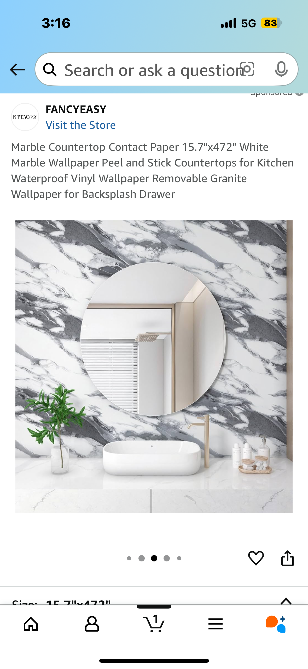 Marble Countertop Contact Paper 15.7"x472" White Marble Wallpaper Peel and Stick Countertops for Kitchen Waterproof Vinyl Wallpaper Removable Granite Wallpaper for Backsplash Drawer