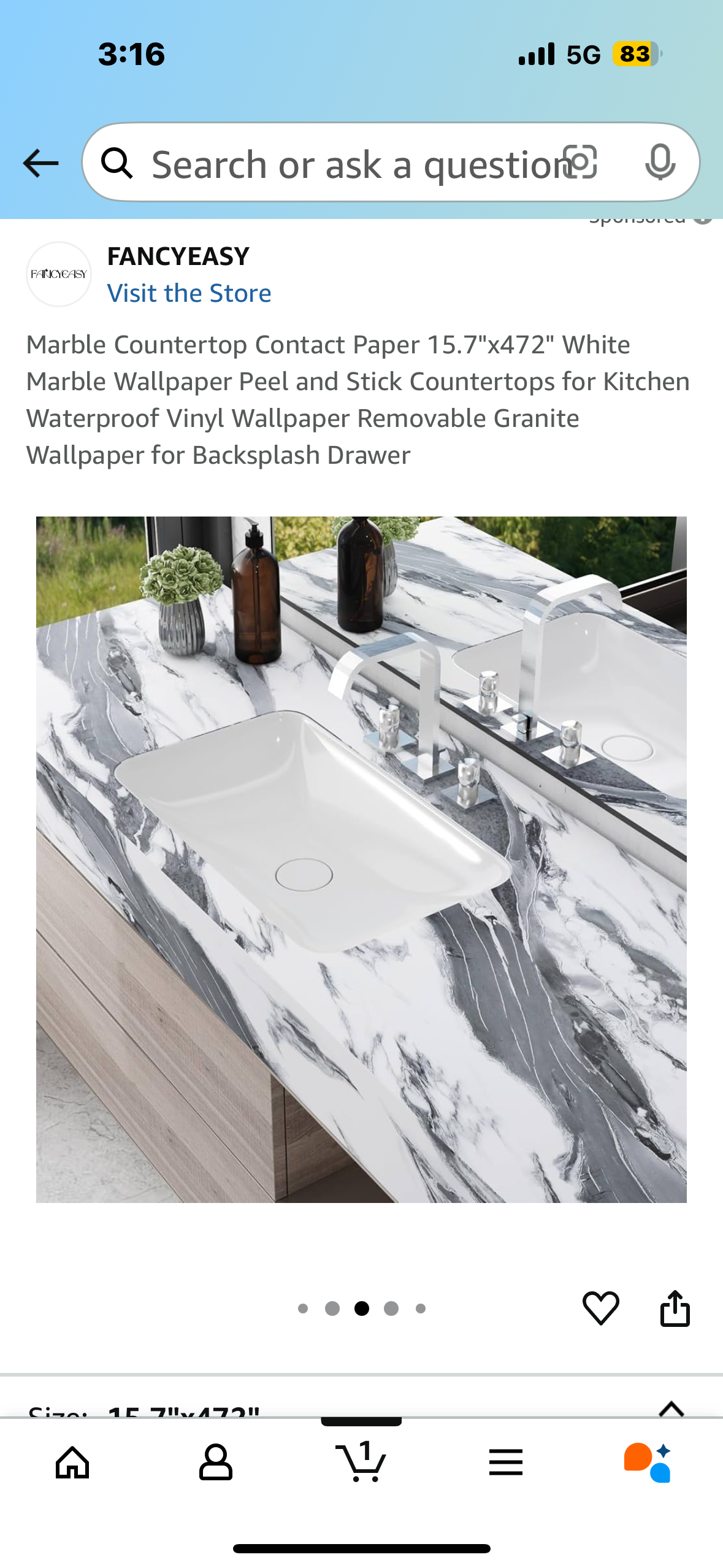 Marble Countertop Contact Paper 15.7"x472" White Marble Wallpaper Peel and Stick Countertops for Kitchen Waterproof Vinyl Wallpaper Removable Granite Wallpaper for Backsplash Drawer