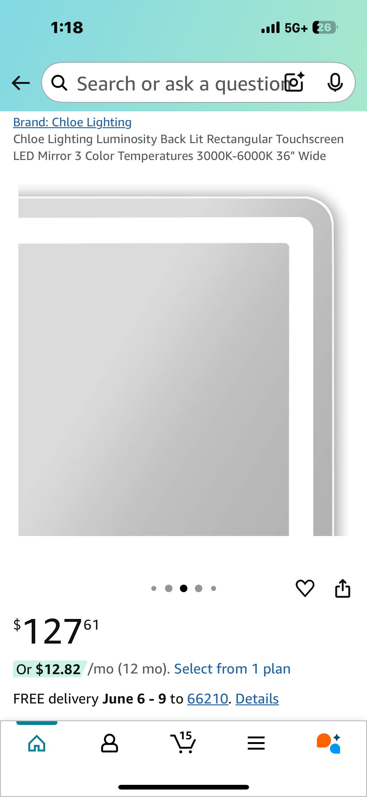 New - Front and Back Lit Rectangular LED Mirror, 3 Color Temps 3000K-6000K, defogger, 24”x36" (M337)