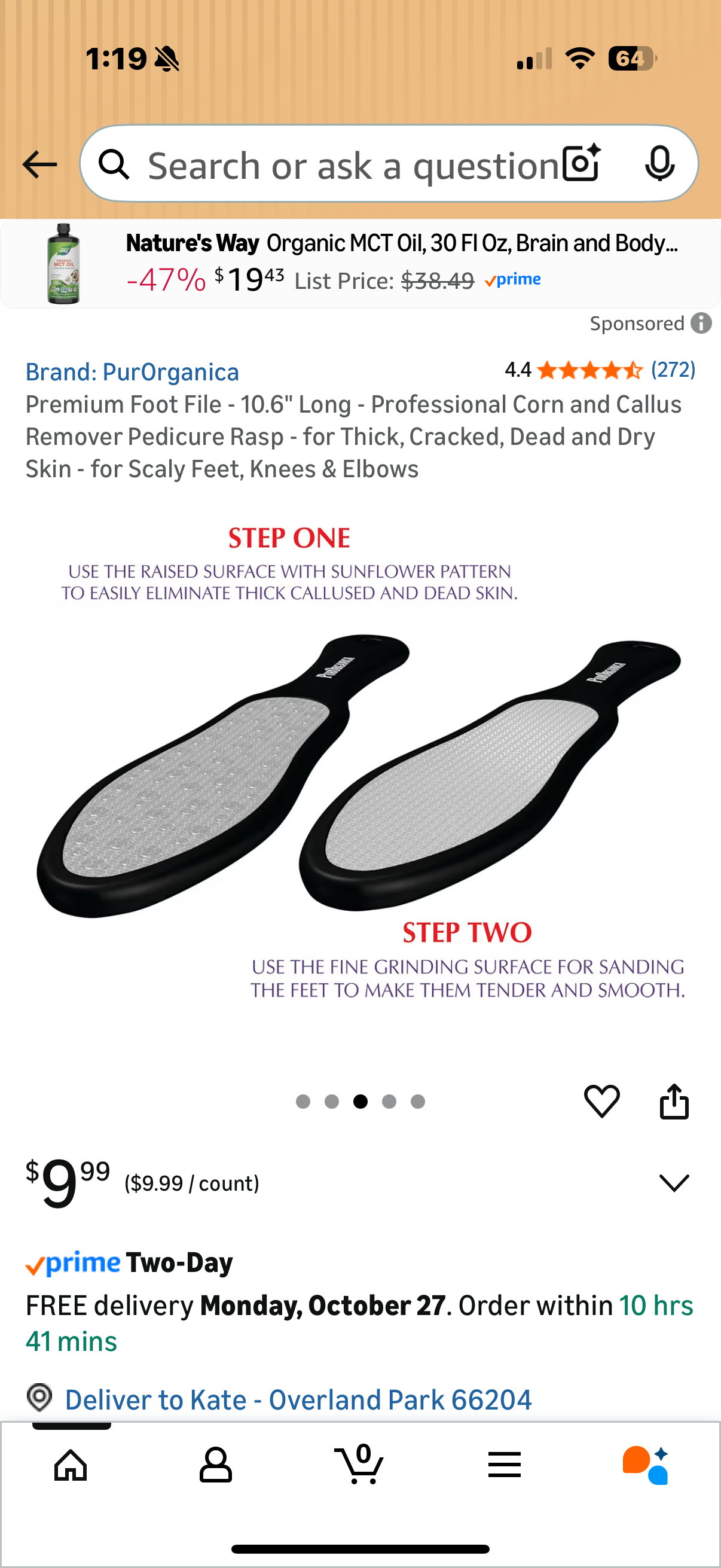 Premium Foot File - 10.6" Long - Professional Corn and Callus Remover Pedicure Rasp - for Thick, Cracked, Dead and Dry Skin - for Scaly Feet, Knees & Elbowso Mo