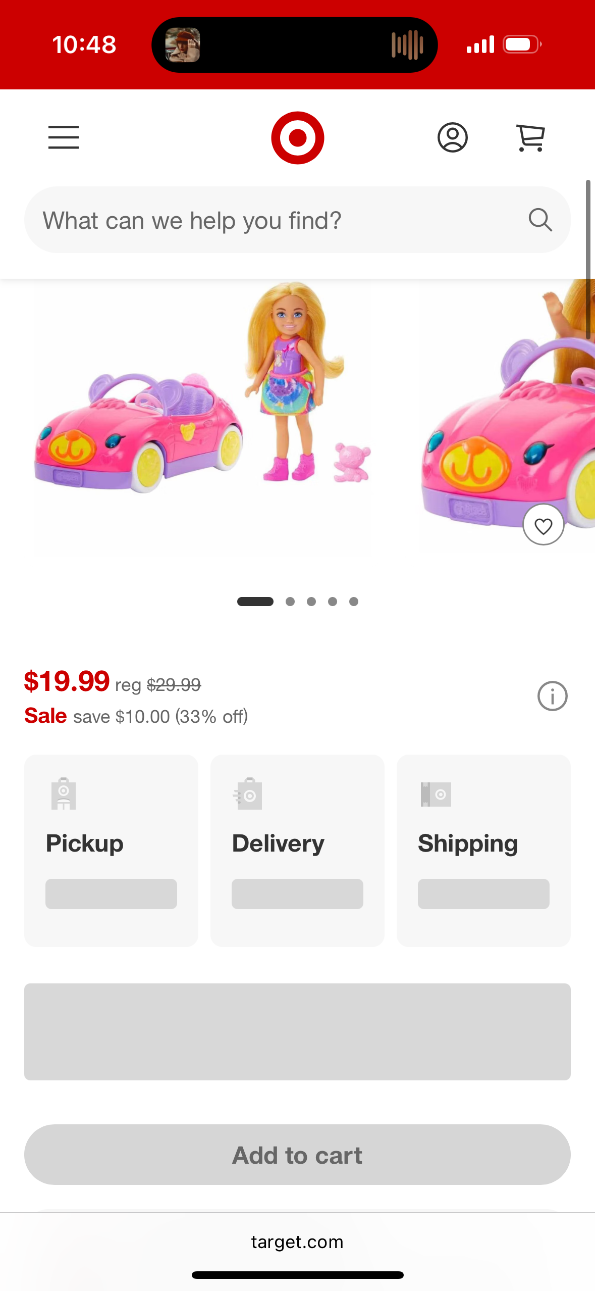 Barbie Chelsea Toy Car Set with Bear-Themed Convertible & Teddy Bear Accessory, Blonde Small Doll Wears Removable Skirt & Shoes