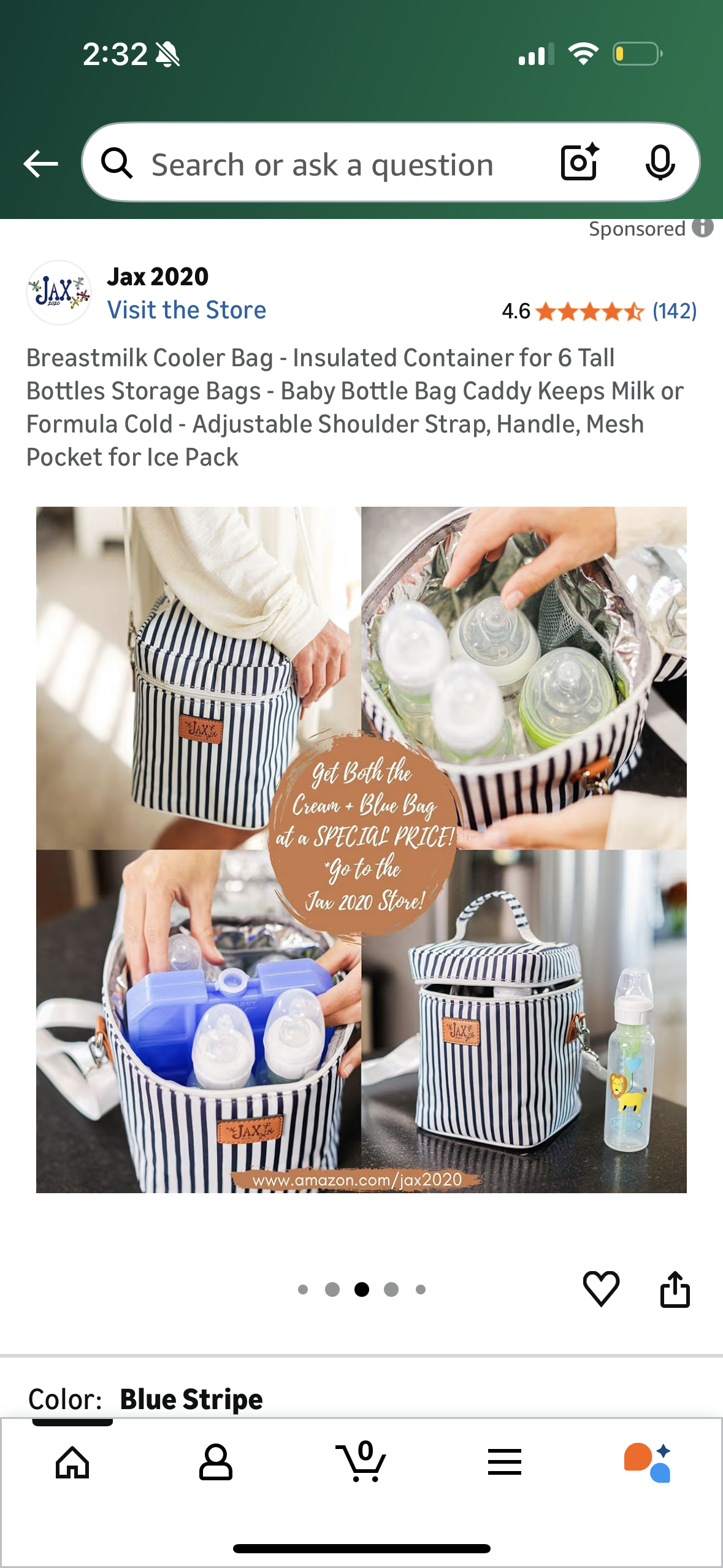 Breastmilk Cooler Bag - Insulated Container for 6 Tall Bottles Storage Bags - Baby Bottle Bag Caddy Keeps Milk or Formula Cold - Adjustable Shoulder Strap, Handle, Mesh Pocket for Ice Pack