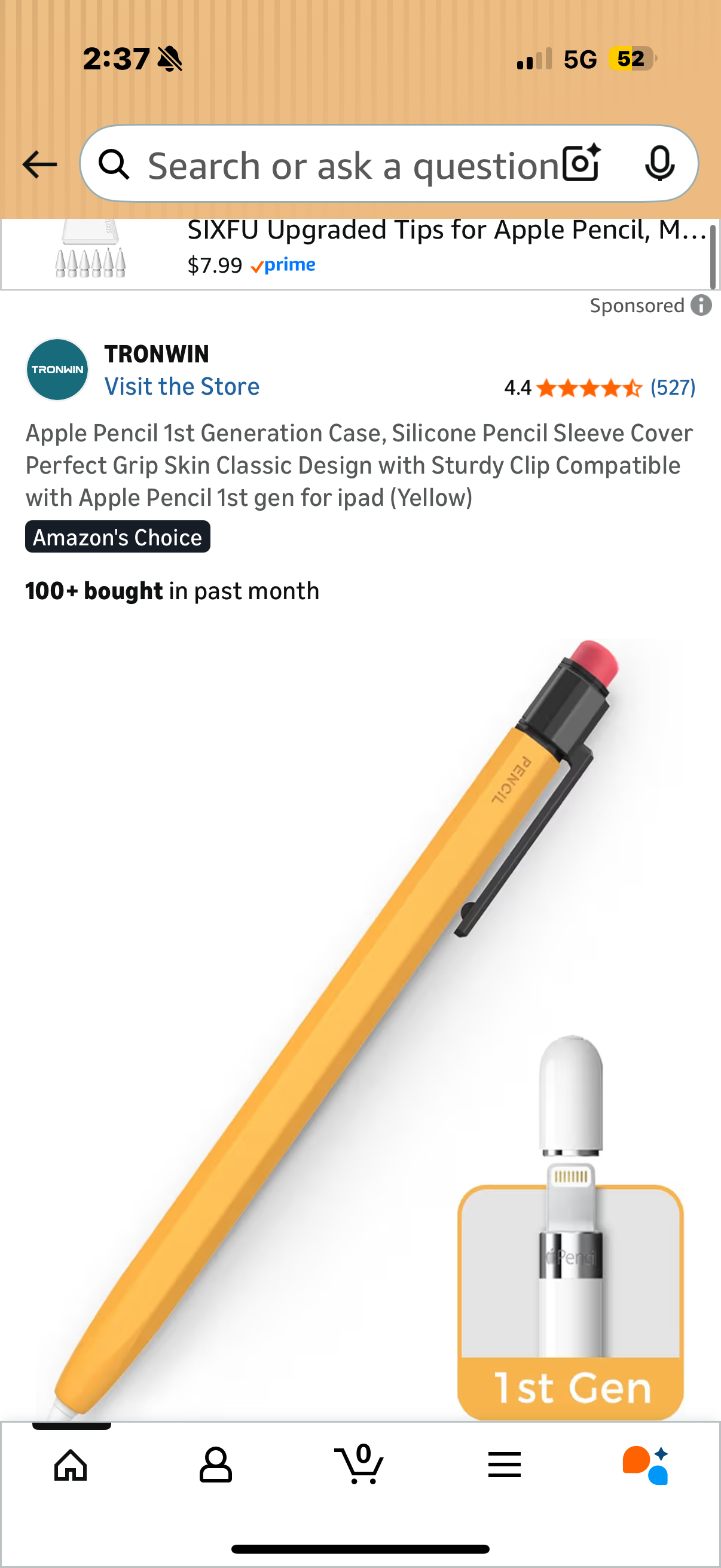 GeeRic Silicone Pencil Case Sleeve, Soft and Durable Protective Cover Compatible with Apple Pencil 1st Gen, Anti-Slip Grip, Shockproof, and Scratch-Resistant Pen Skin Cover Case Deep Brown