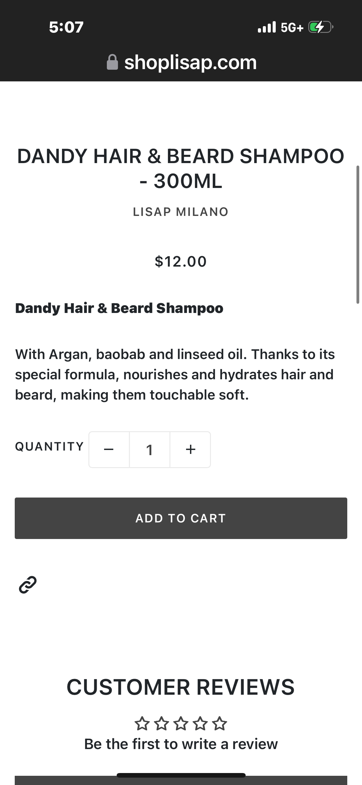 Dandy Hair & Beard Shampoo – Nourishes and Hydrates while Cleansing