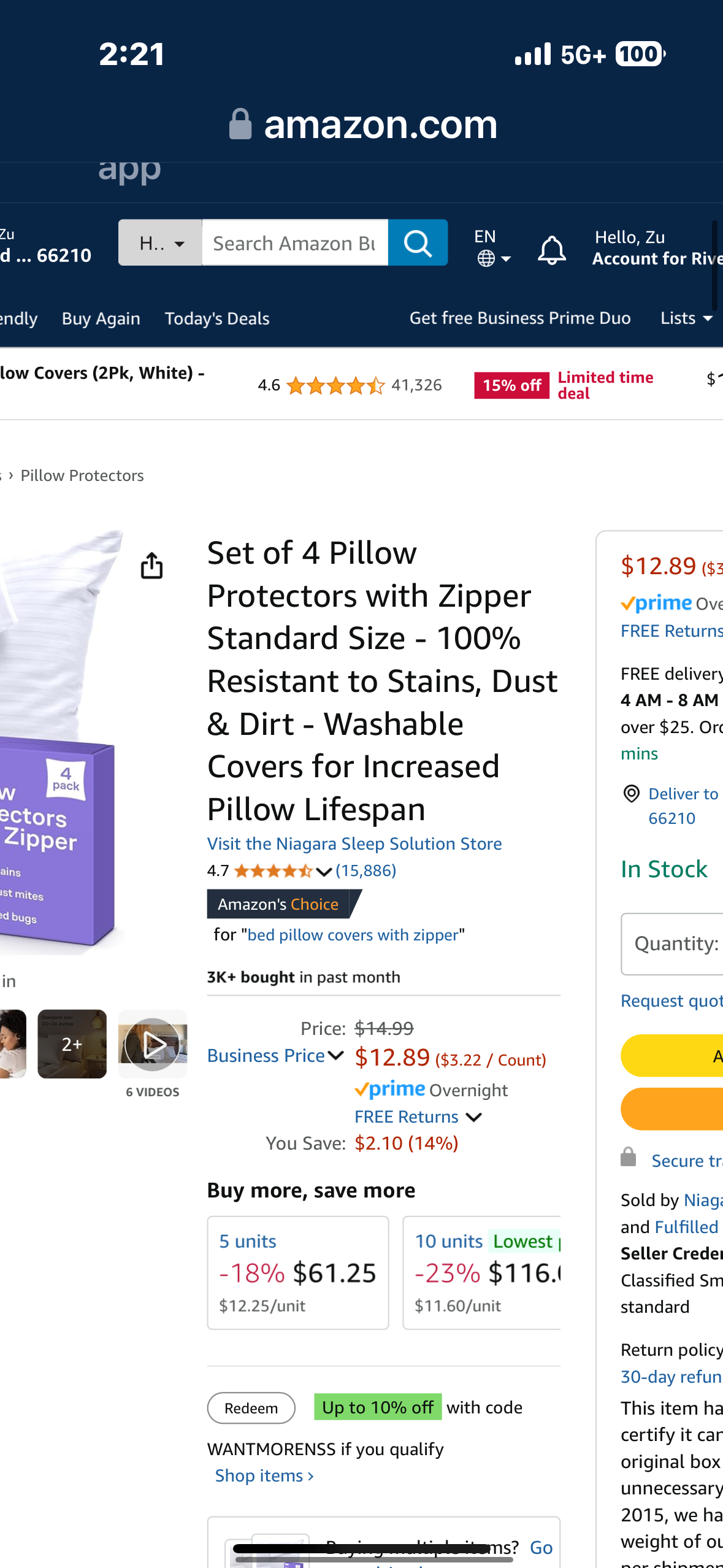 TEX Standard Quilted Pillow Protectors | Pillow Shams or Covers | Soft Polycotton | Absorbs Sweat & Moisture | 100% Machine Washable & Hypoallergenic | 4-Pack in White | Size: 75 X 50CM (LxW)