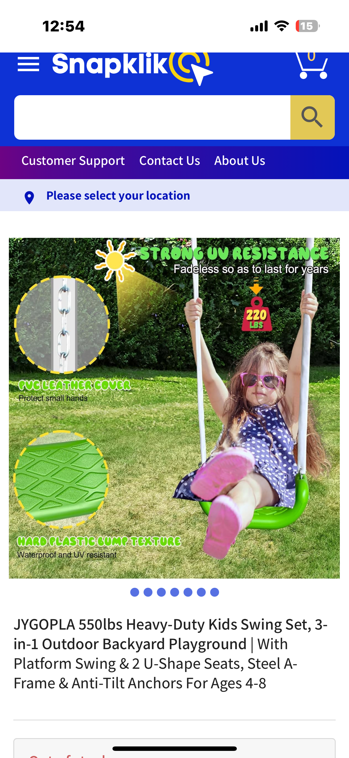 JYGOPLA 550lbs Heavy-Duty Kids Swing Set, 3-in-1 Backyard Playground with Platform Swing & 2 U-Shape Seats, Steel A-Frame & Anti-Tilt Anchors for Ages 4-8 (W477)