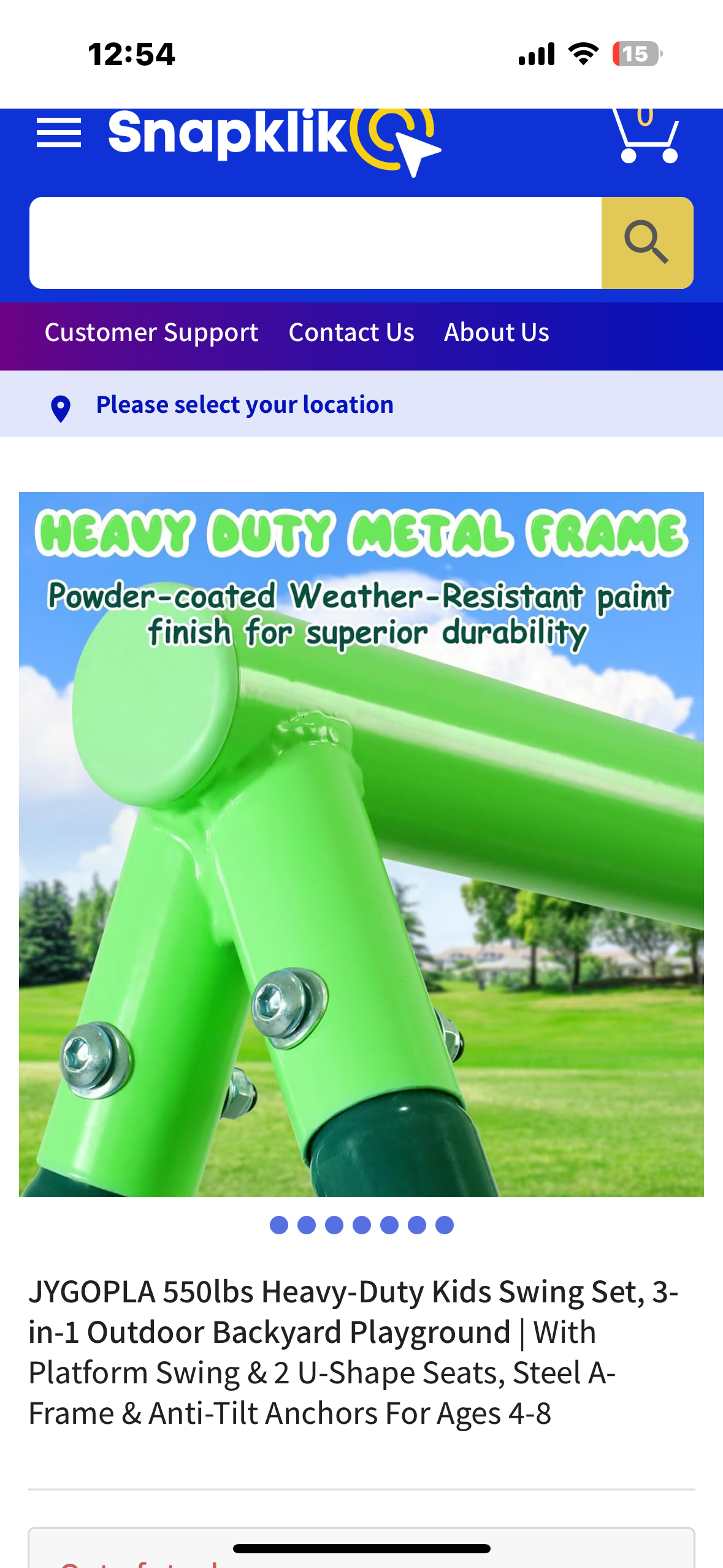 JYGOPLA 550lbs Heavy-Duty Kids Swing Set, 3-in-1 Backyard Playground with Platform Swing & 2 U-Shape Seats, Steel A-Frame & Anti-Tilt Anchors for Ages 4-8 (W477)