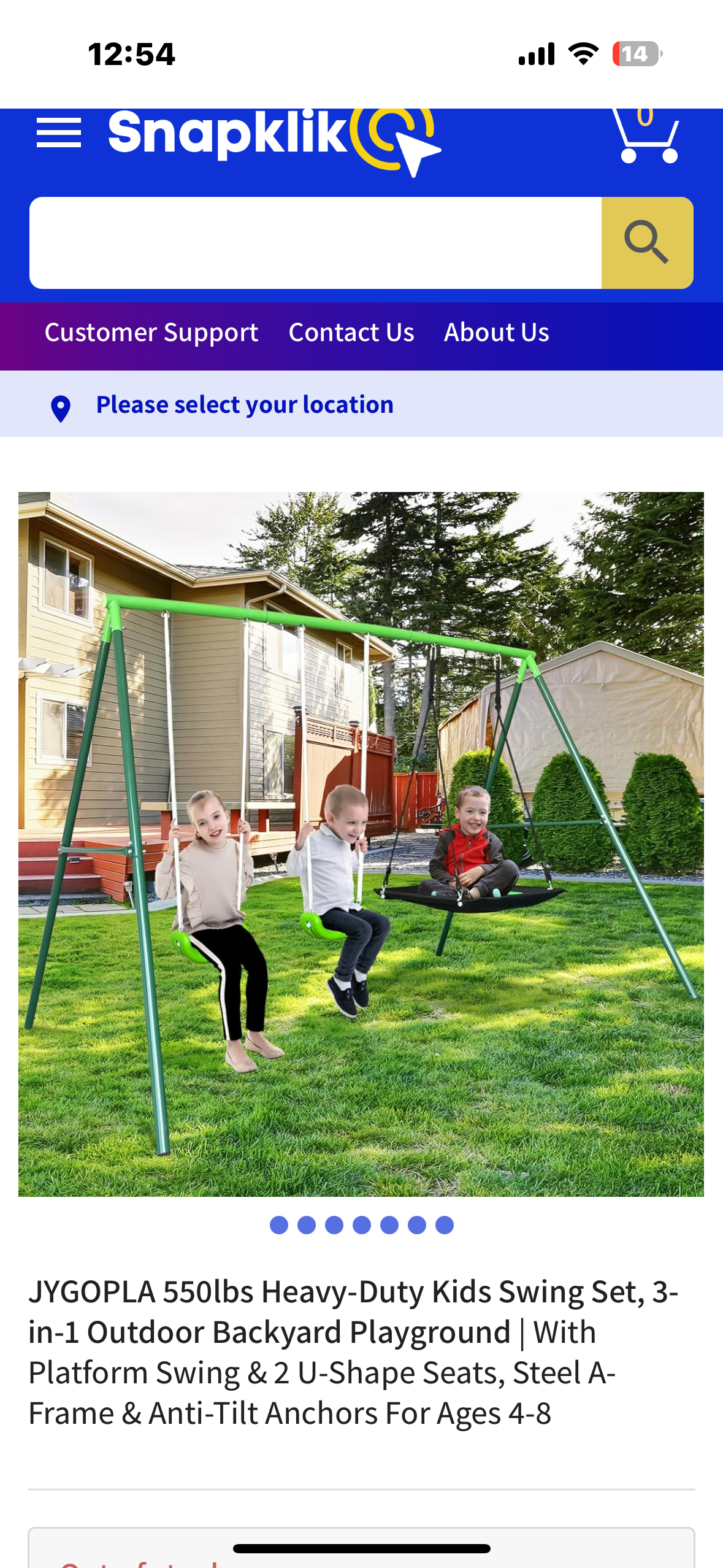 JYGOPLA 550lbs Heavy-Duty Kids Swing Set, 3-in-1 Backyard Playground with Platform Swing & 2 U-Shape Seats, Steel A-Frame & Anti-Tilt Anchors for Ages 4-8 (W477)