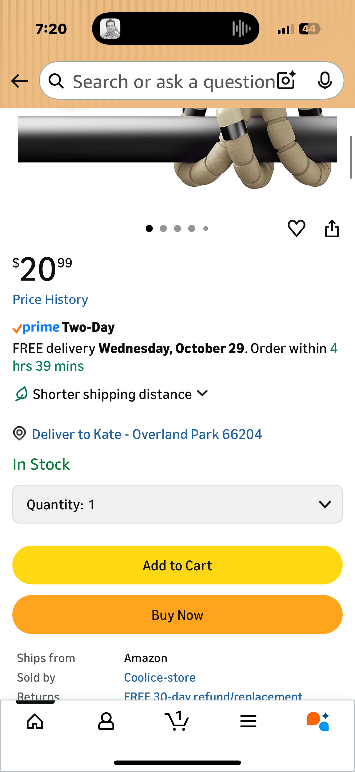 Stroller Fan Clip on for Baby, 30Hrs Removable Fan for Strollers and Car Seat, 3 Speeds Baby Stroller Fans, Rechargeable Portable Fans for Strollers with Flexible Tripod for Beach, Camping and Hiking