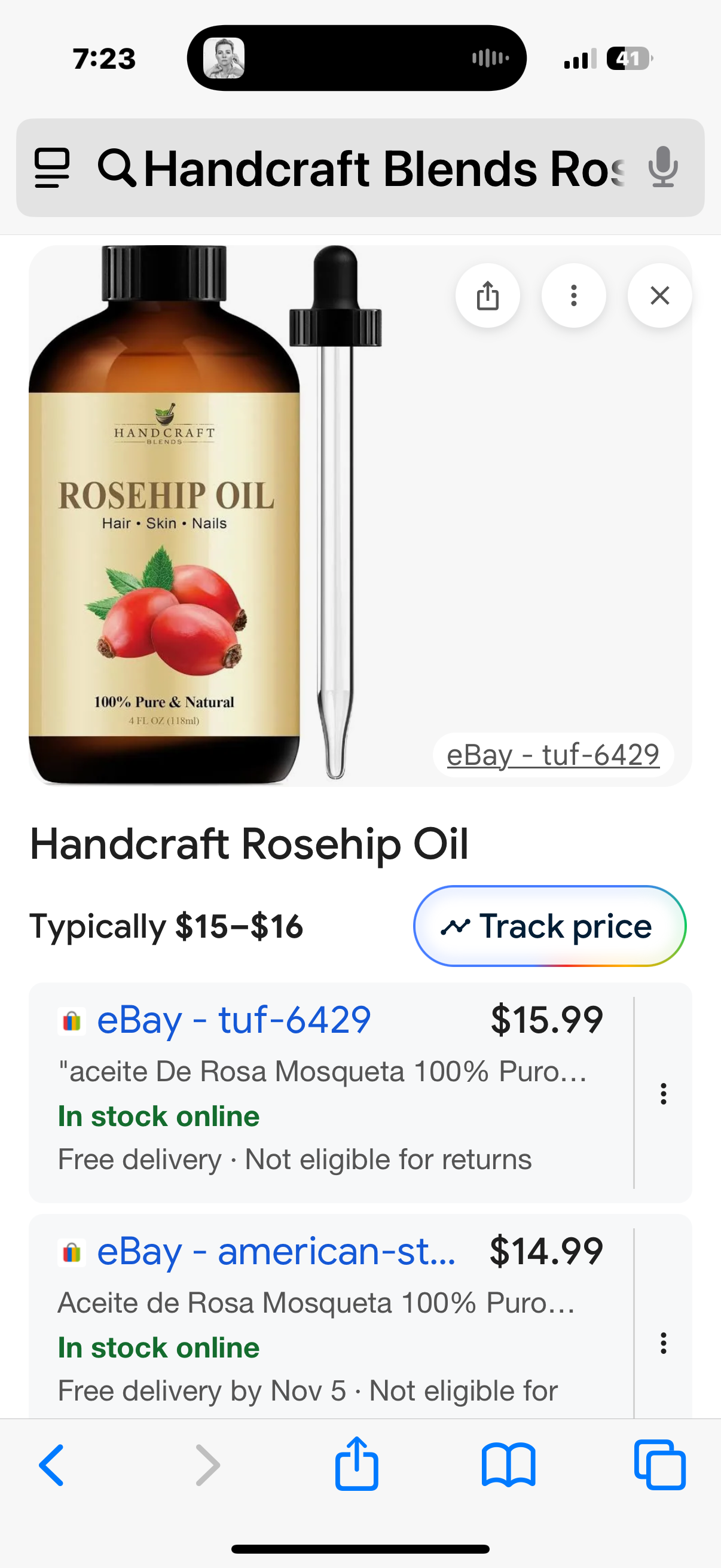 Handcraft Blends Rosehip Oil - 1 Fl Oz - 100% Pure and Natural - Premium Grade Oil for Face, Skin and Hair - Protect and Nourish - Carrier Oil