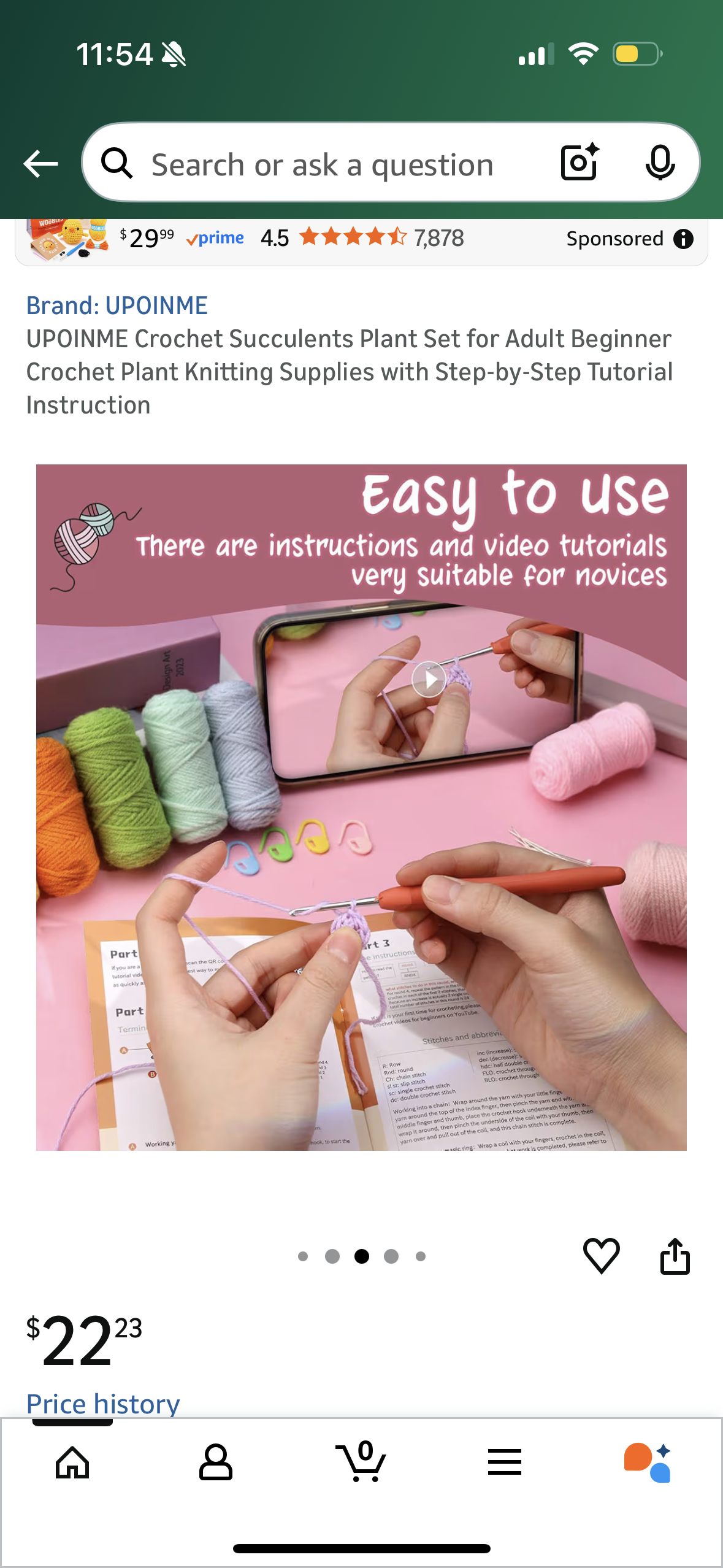 Crochet Succulents Plant Set for Adult Beginner Crochet Plant Knitting Supplies with Step-by-Step Tutorial Instruction