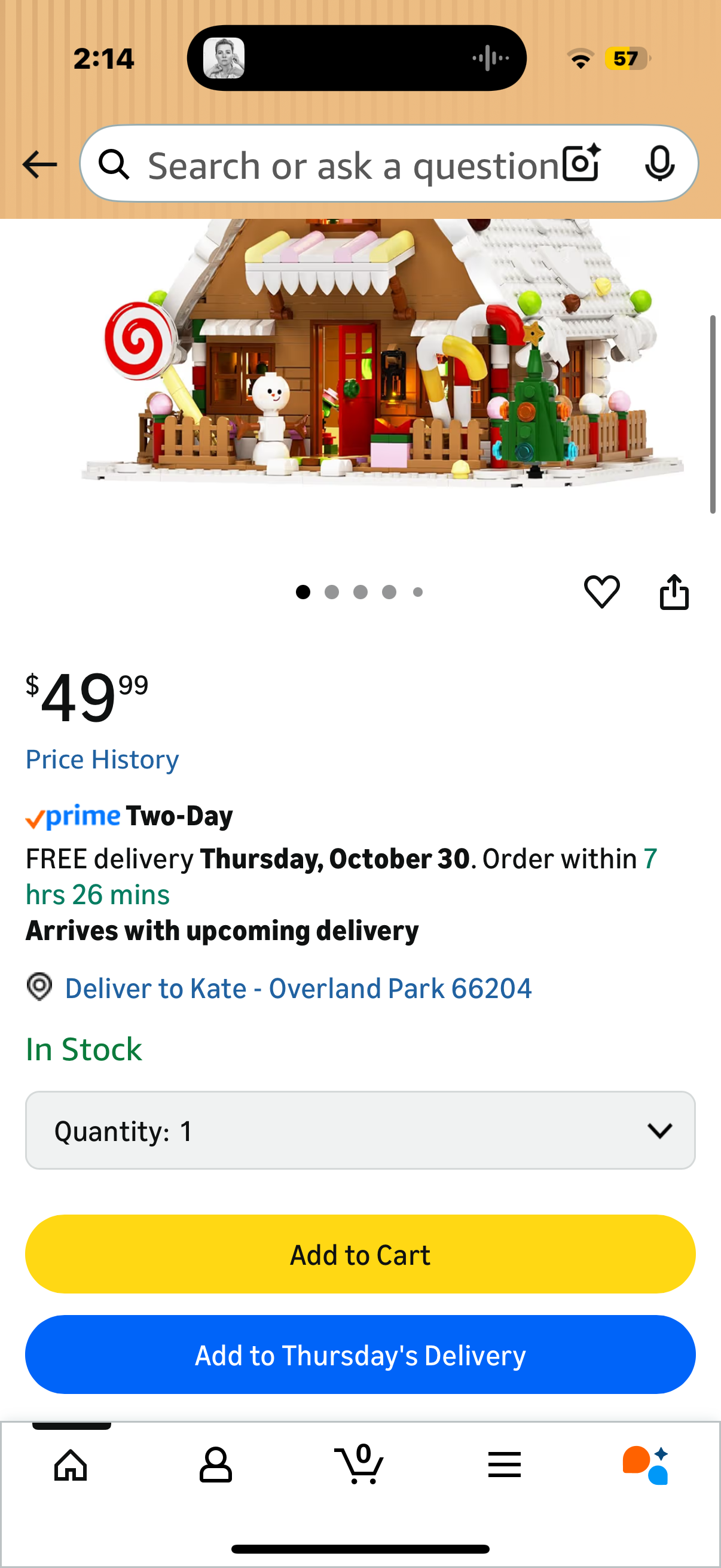 Christmas Gingerbread House Big Building Kit 1111 Pieces Compatible with Lego, Christmas Village House Building Blocks Toy Set Compatible with Lego, Stable Lovely Toy for Families Friends