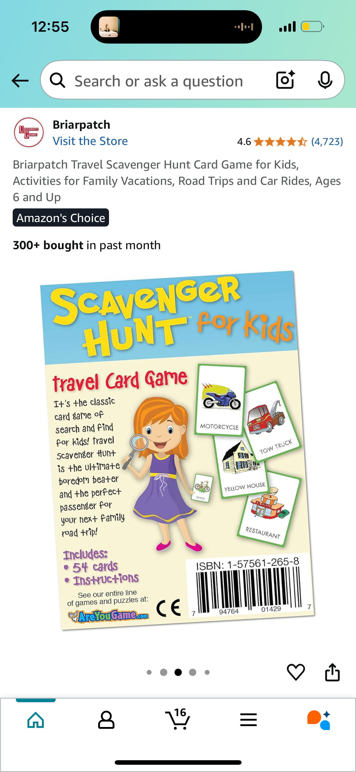 Briarpatch Travel Scavenger Hunt Card Game for Kids, Activities for Family Vacations, Road Trips and Car Rides, Ages 6 and Up