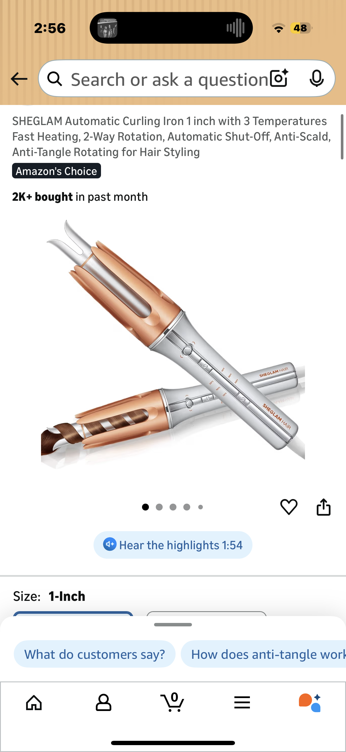 Automatic Curling Iron 1 inch with 3 Temperatures Fast Heating, 2-Way Rotation, Automatic Shut-Off, Anti-Scald, Anti-Tangle Rotating for Hair Styling