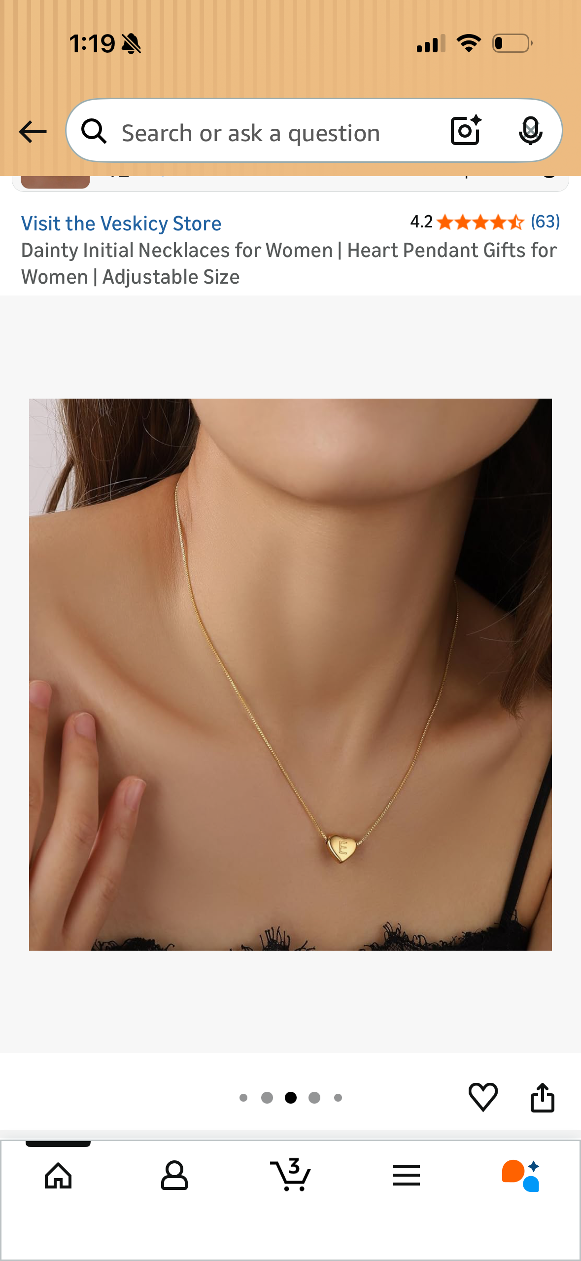 Dainty Initial (D) Necklaces for Women | Heart Pendant Gifts for Women | Adjustable Size