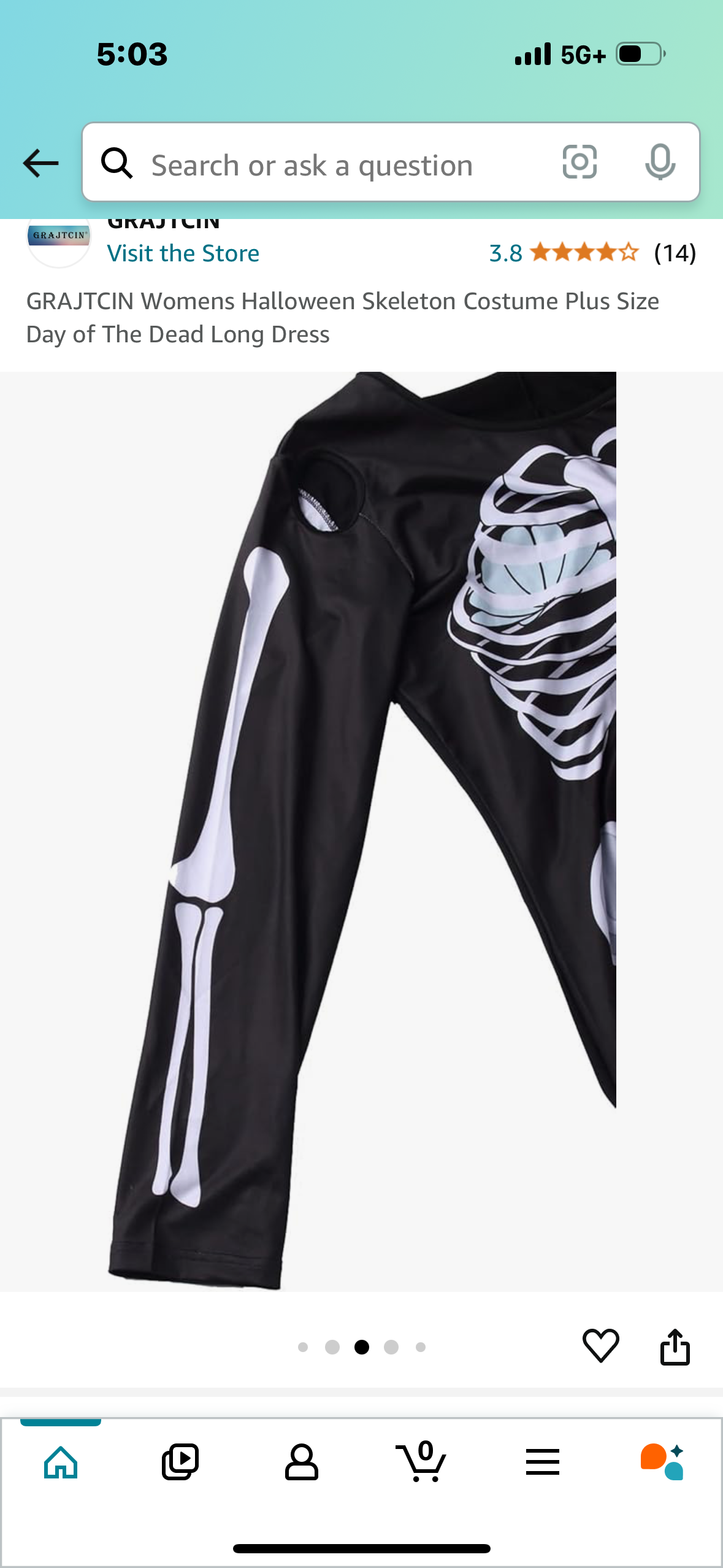 Womens Mermaid Skeleton Costume (Size Large)