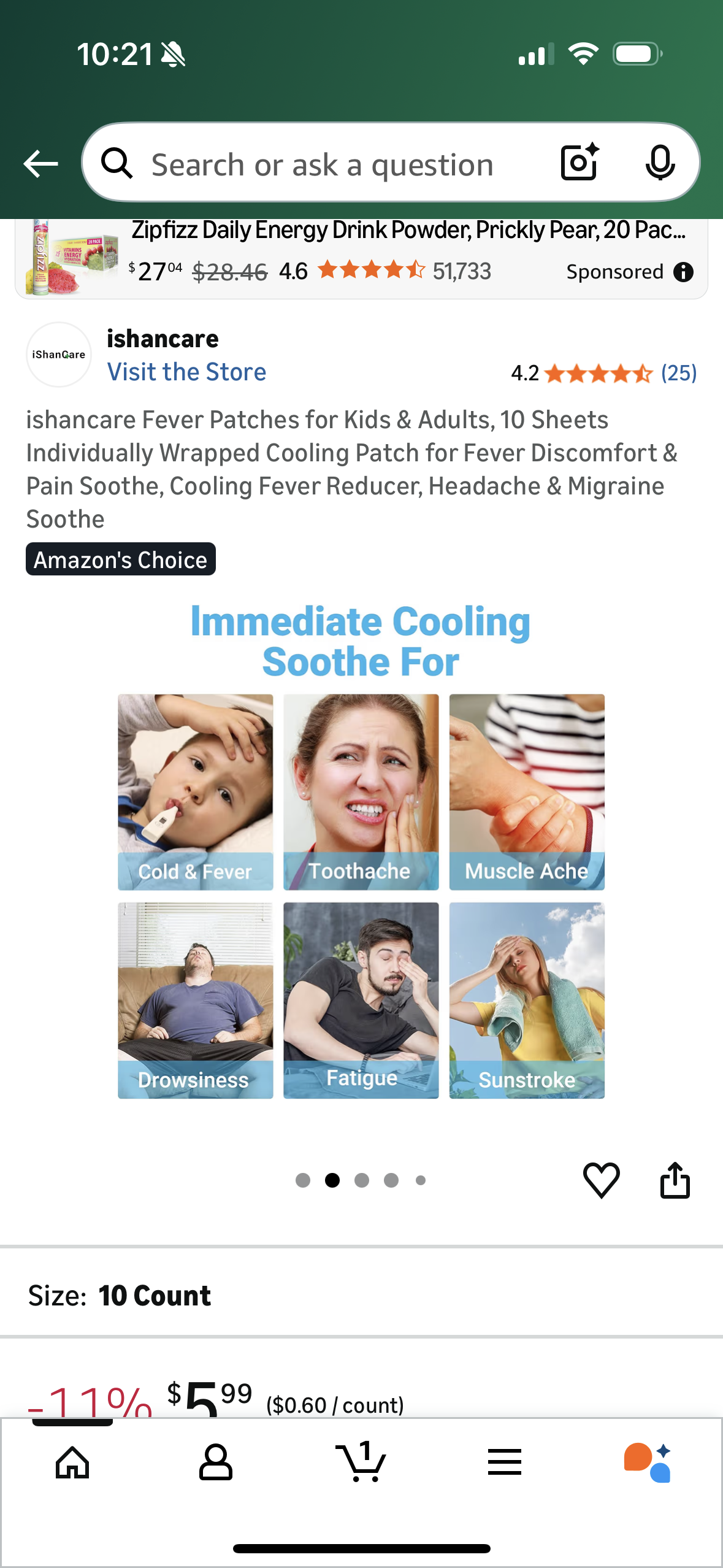 ‼️2 for $4‼️ Fever Patches for Kids & Adults, 10 Sheets Individually Wrapped Cooling Patch for Fever Discomfort & Pain Soothe, Cooling Fever Reducer, Headache & Migraine Soothe