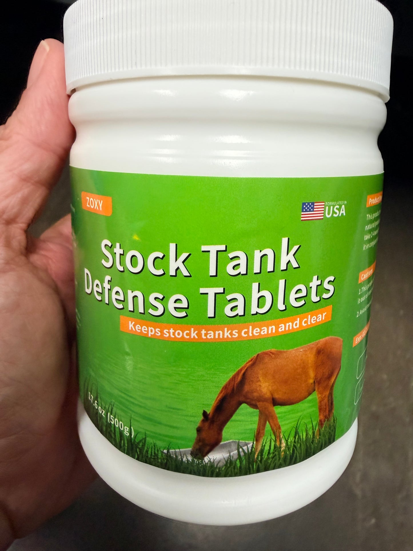 Stock Tank Defense Livestock Water Trough Cleaner Treatment
