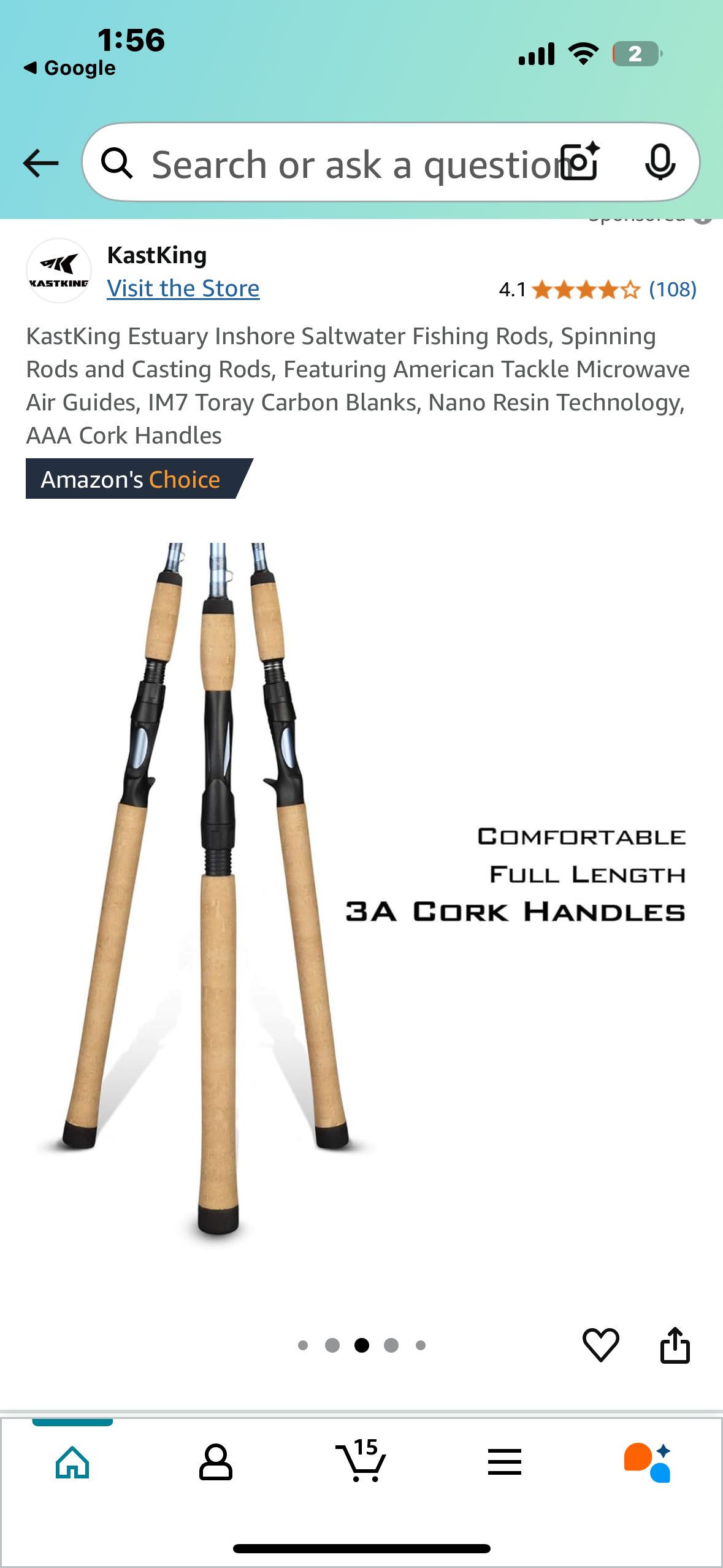 New - KastKing Estuary Inshore Saltwater Fishing Rod Featuring American Tackle Microwave Air Guides, IM7 Toray Carbon Blanks, Nano Resin Technology (W406)