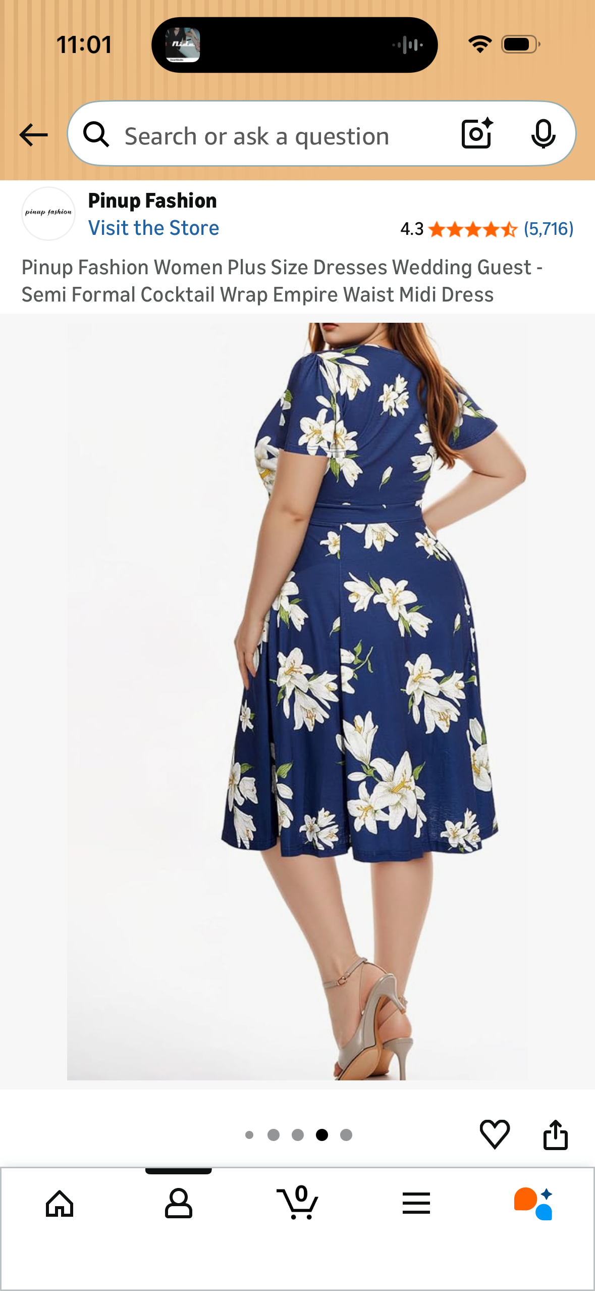 Pinup Fashion Women Plus Size Dresses Wedding Guest - Semi Formal Cocktail Wrap Empire Waist Midi Dress