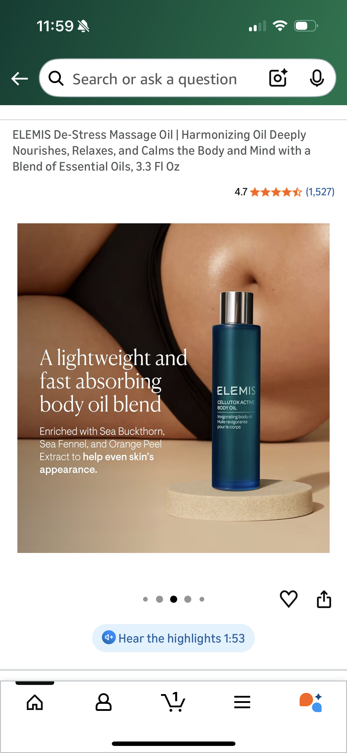 ELEMIS De-Stress Massage Oil | Harmonizing Oil Deeply Nourishes, Relaxes, and Calms the Body and Mind with a Blend of Essential Oils, 3.3 Fl Oz