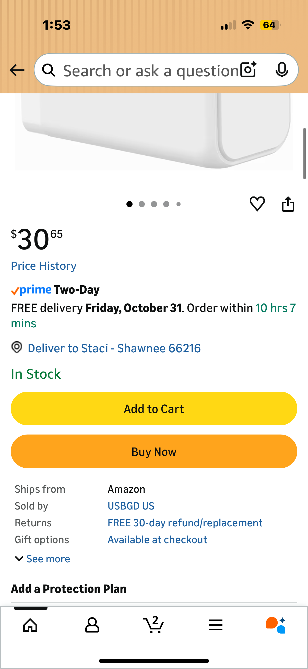 USB C Charger Block 65W 3-Port Multitasking Charger PD Fast Portable Compact Foldable Wall Charger Power Adapter for Laptop, Tablet, Phone, Earbuds, iPhone, iPad, MacBook Pro/Air, Galaxy, etc