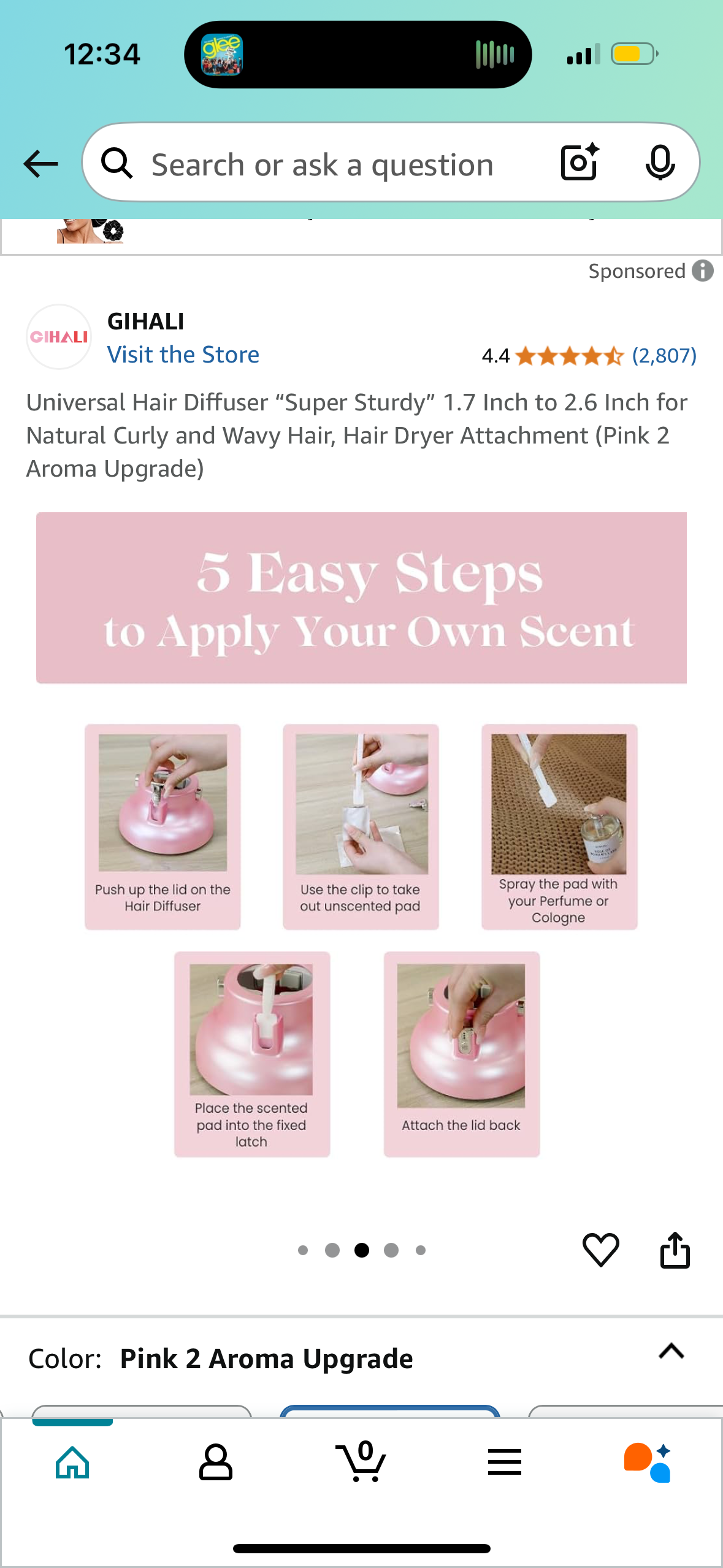 Universal Hair Diffuser “Super Sturdy” 1.7 Inch to 2.6 Inch for Natural Curly and Wavy Hair, Hair Dryer Attachment (Pink 2 Aroma Upgrade)
