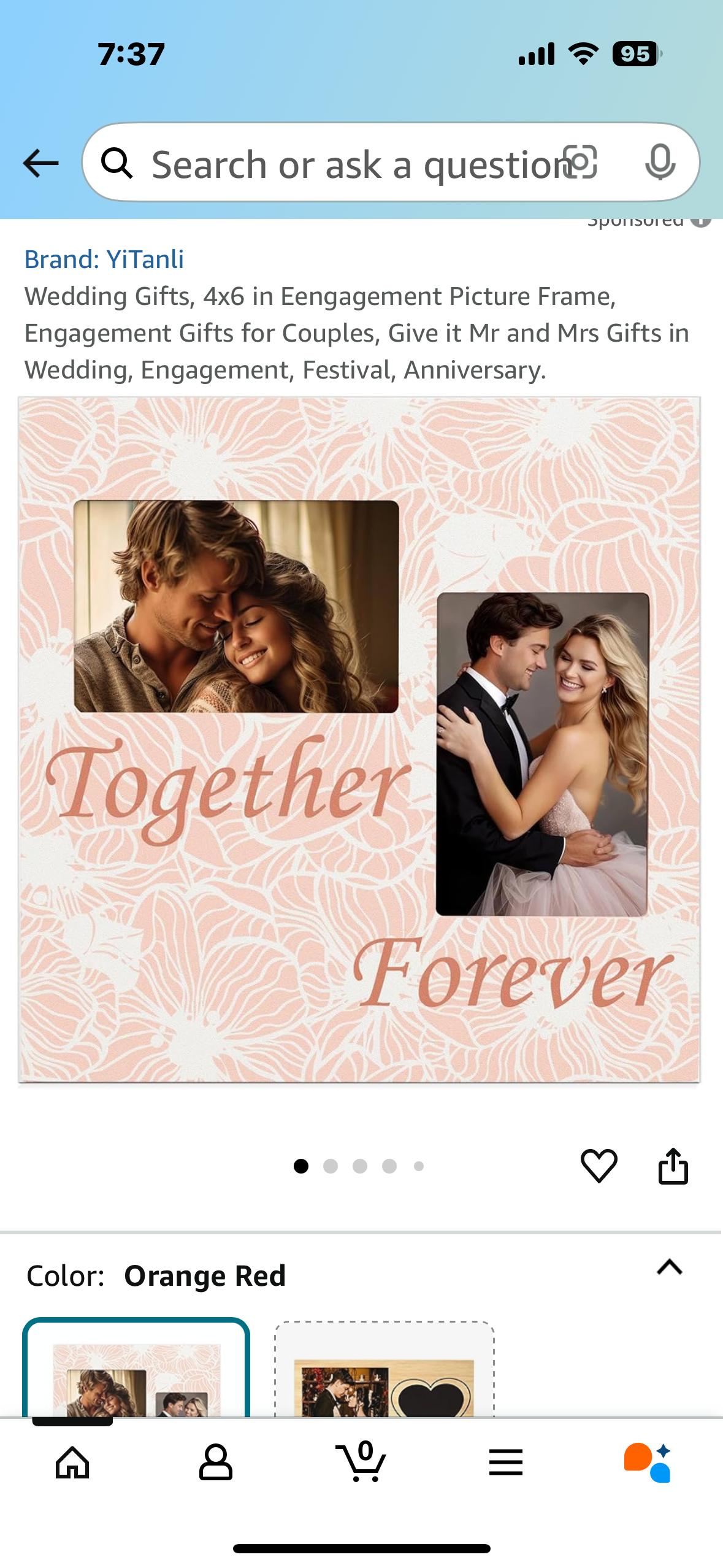 Wedding Gifts, 4x6 in Eengagement Picture Frame, Engagement Gifts for Couples, Give it Mr and Mrs Gifts in Wedding, Engagement, Festival, Anniversary