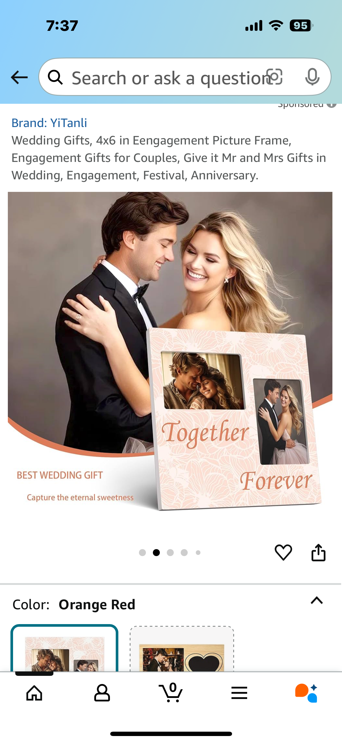 Wedding Gifts, 4x6 in Eengagement Picture Frame, Engagement Gifts for Couples, Give it Mr and Mrs Gifts in Wedding, Engagement, Festival, Anniversary