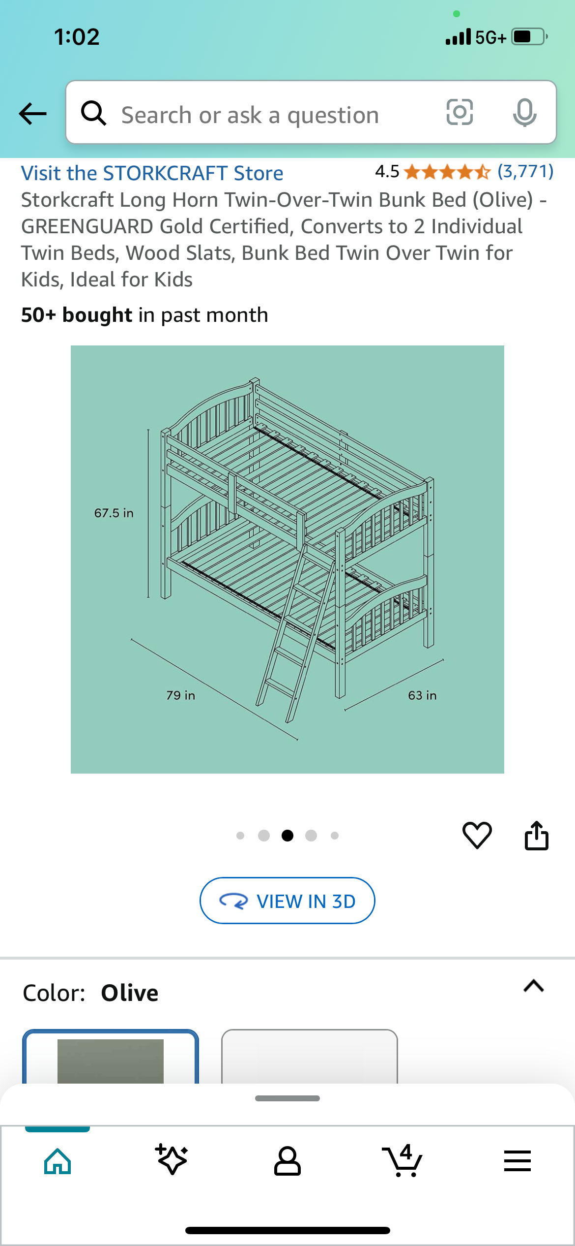 New - Twin Size Bunk Beds Convert To Individual Beds (B874)