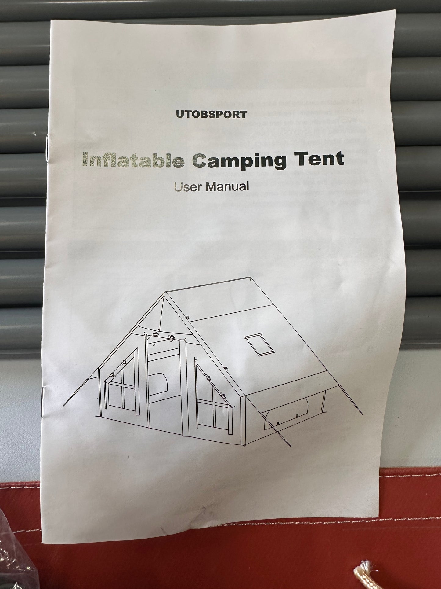 Inflatable Tent with Pump,4-6 Person Glamping Camping Tent House, Easy Setup, 4 Seasons, Waterproof with Mesh Windows (W478)