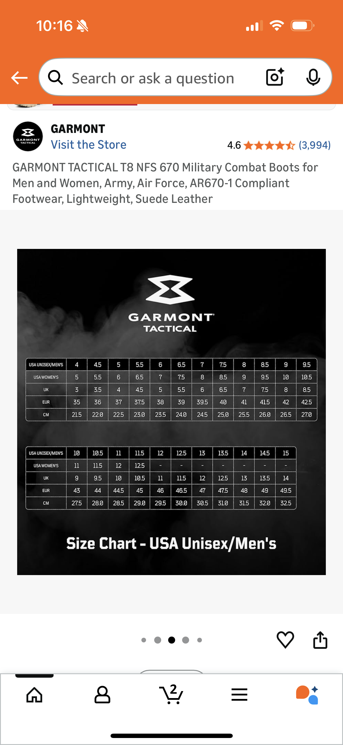 GARMONT TACTICAL T8 NFS 670 Military Combat Boots for Men and Women, Army, Air Force, AR670-1 Compliant Footwear, Lightweight, Suede Leather (Size US 9 Unisex)