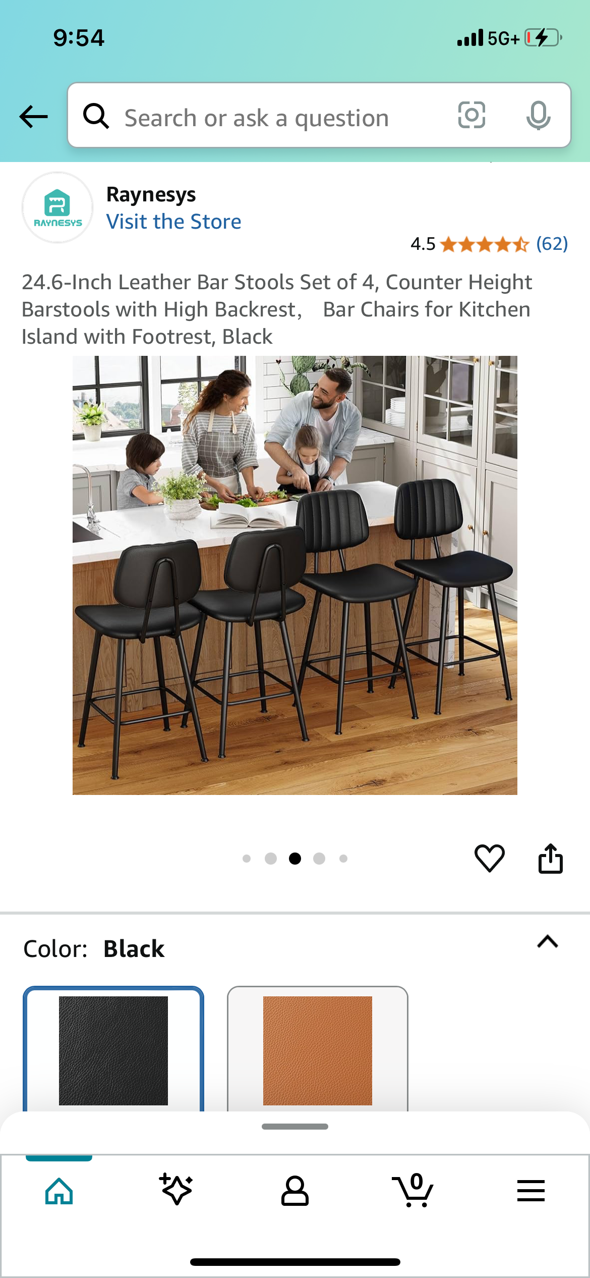 New - 4-Pack Upholstered 24" Bar Stools (L804)